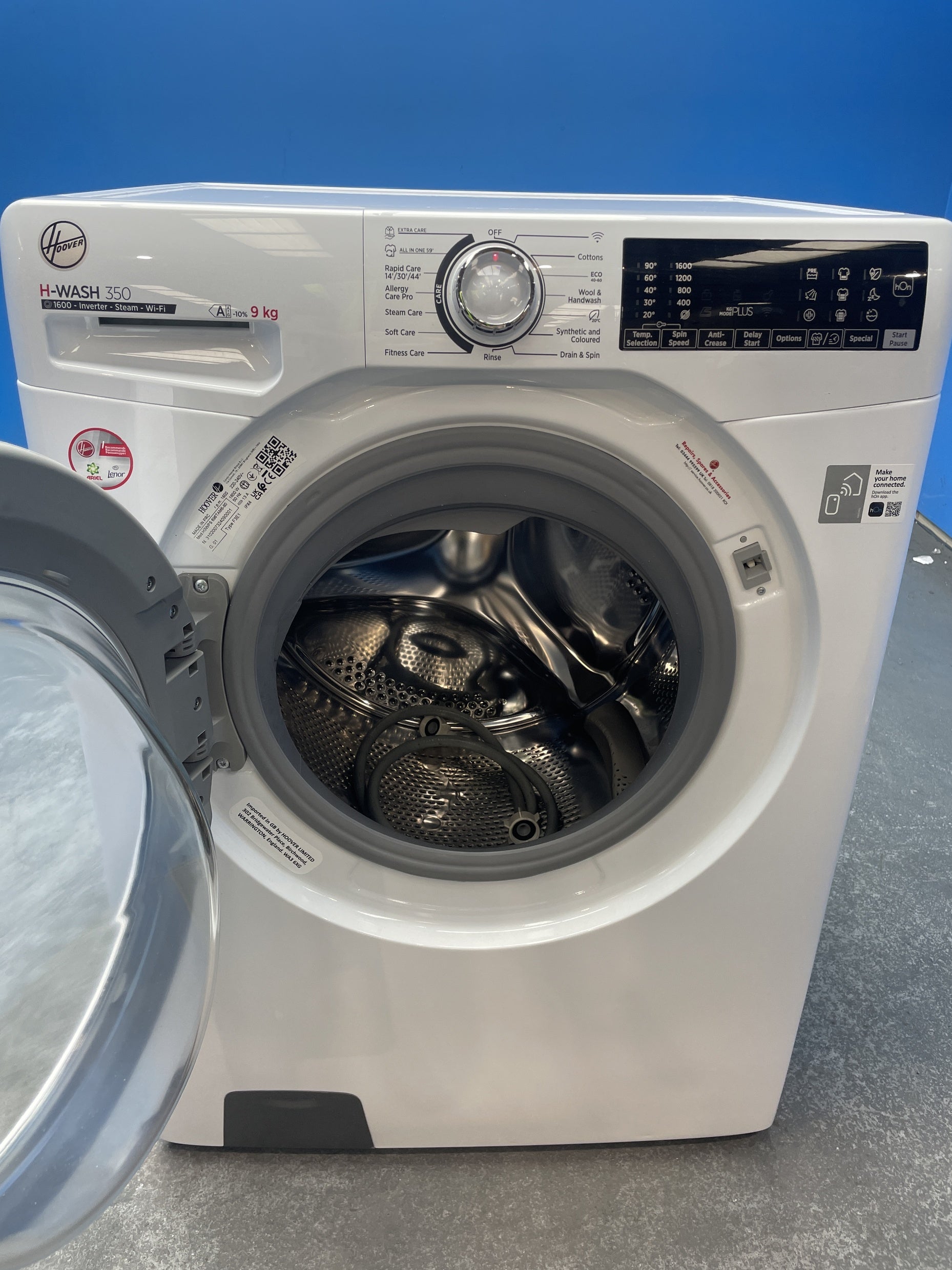 #GRC-159-525 - Hoover H-WASH 350 H3WPS696TAM6-80 9kg 1600rpm Washing Machine