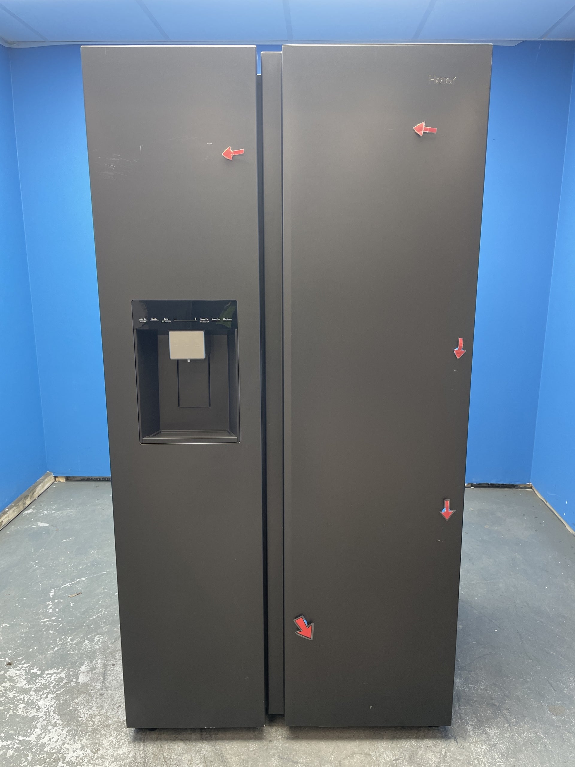 Haier HSW79F18DIPT 601L No Frost American Fridge Freezer