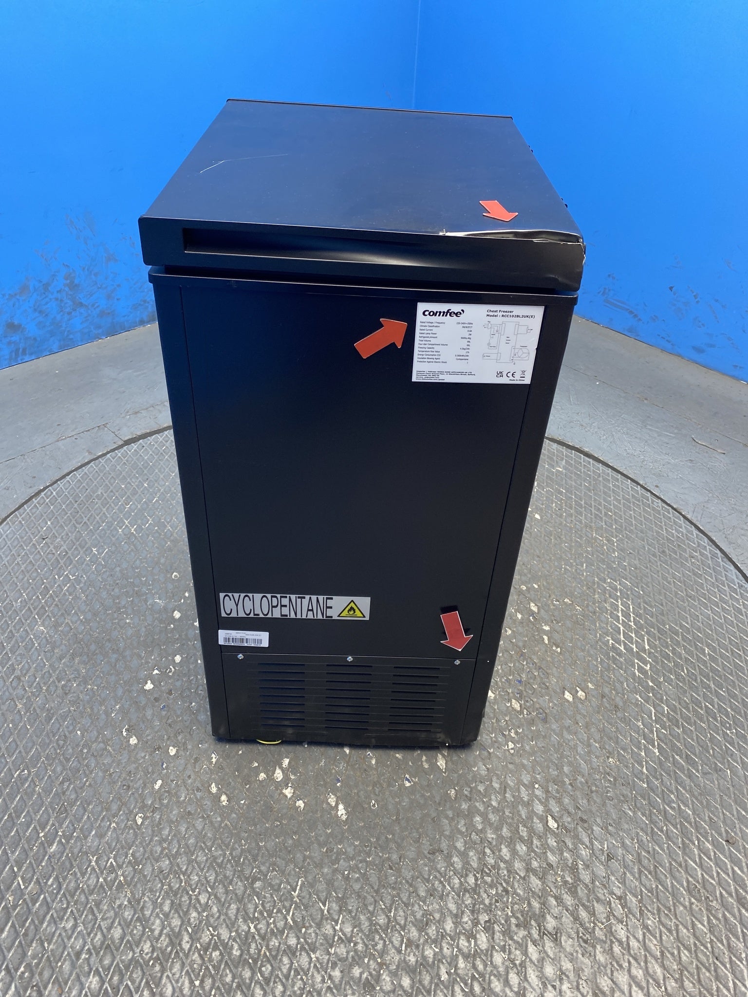 COMFEE RCC102BL2UK(E) 99L Dual Mode & Inverter Chest Freezer