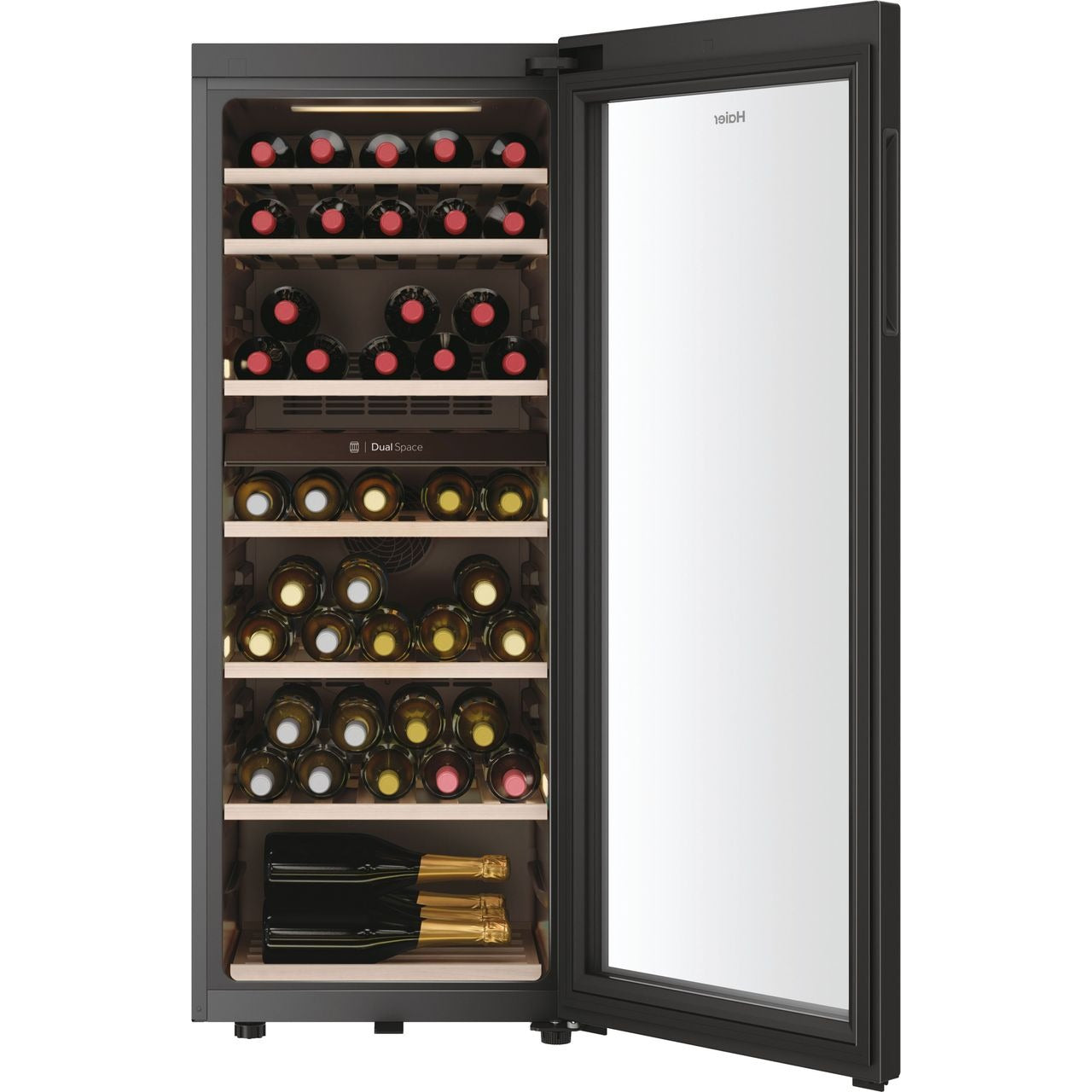 Haier HWS77GDAU1 77 Bottle Dual Zone Wine Cooler – Renew 2 U
