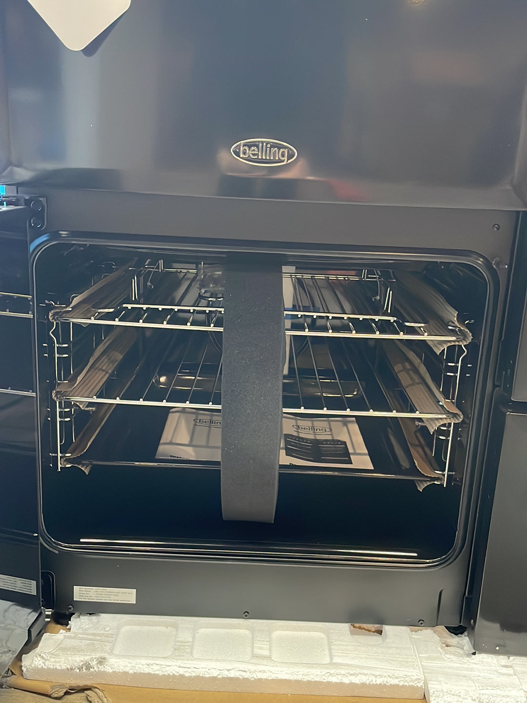 #GRC-164-293 - Belling Farmhouse 100cm Dual Fuel Range Cooker – 157L, AirFry, Black