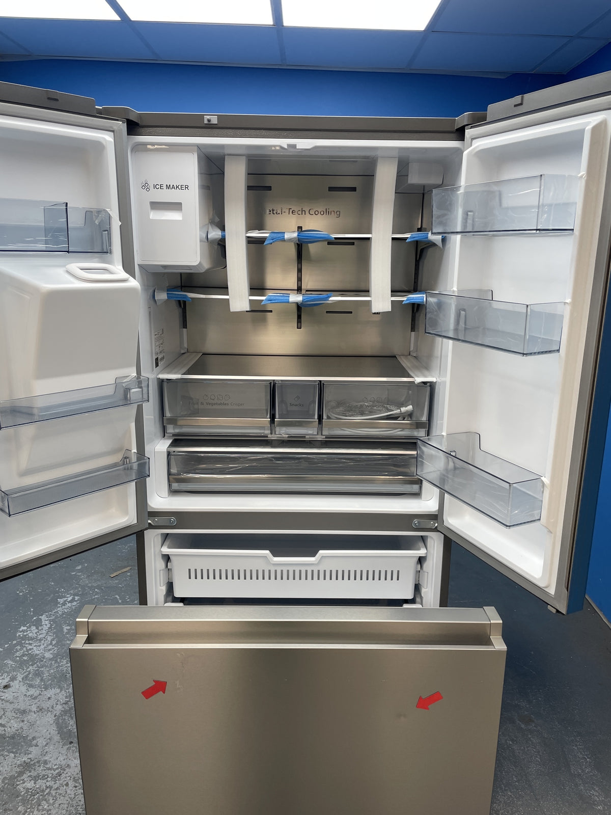 #GRC-157-495 - Hisense 91.4cm French Door Fridge Freezer – 612L, Stainless Steel