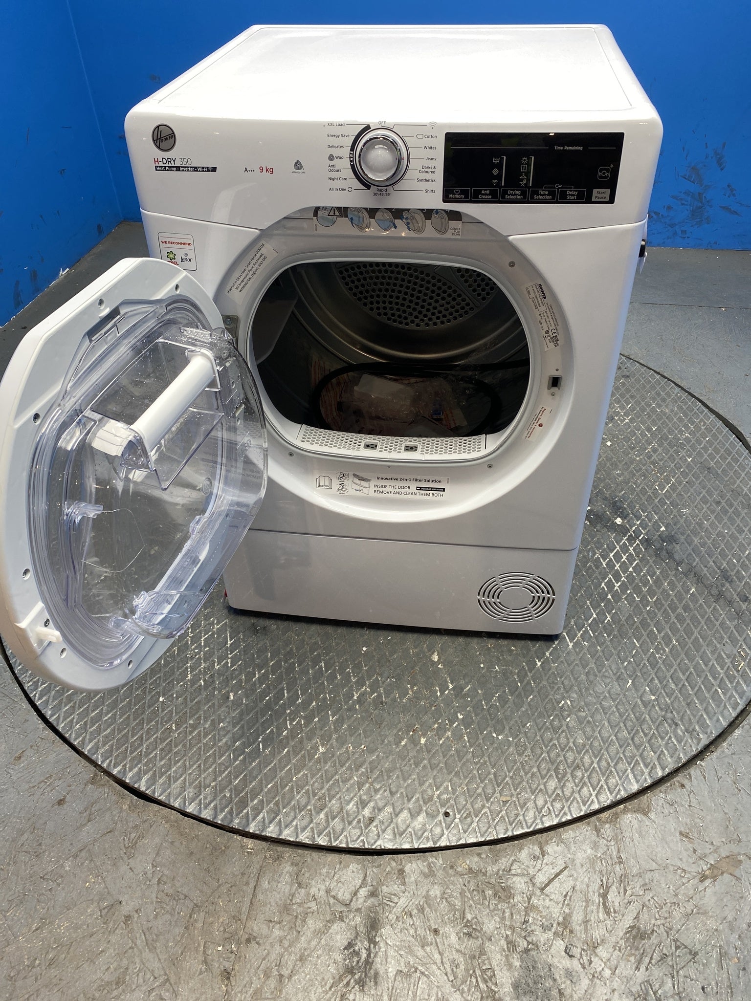 Hoover HRE H9A3TE-80/N H-DRY 350 9kg Heat Pump Tumble Dryer