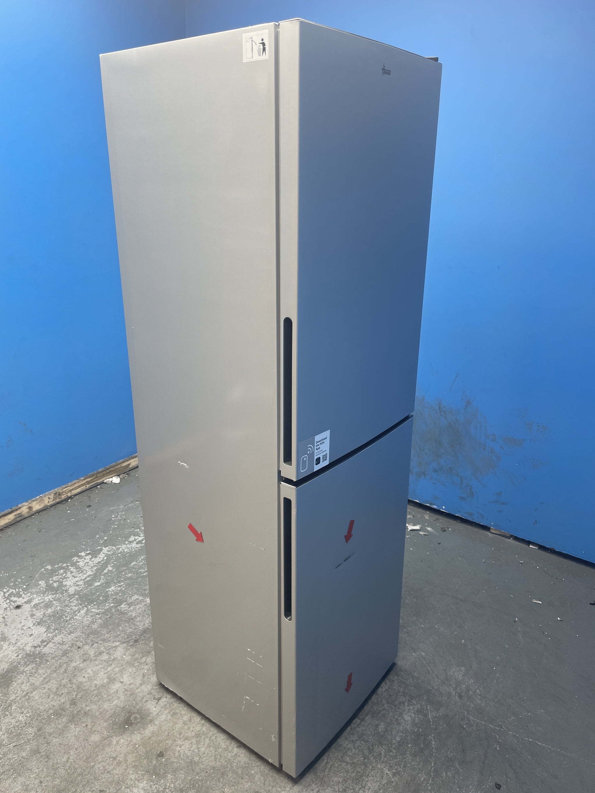 #GRC-159-071 - Hoover H-FRIDGE 300 HVT3CLECKIHS 252 Litre Combi Fridge Freezer