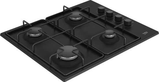 Beko HIBG64120SB 61cm 4 Zone Gas Hob
