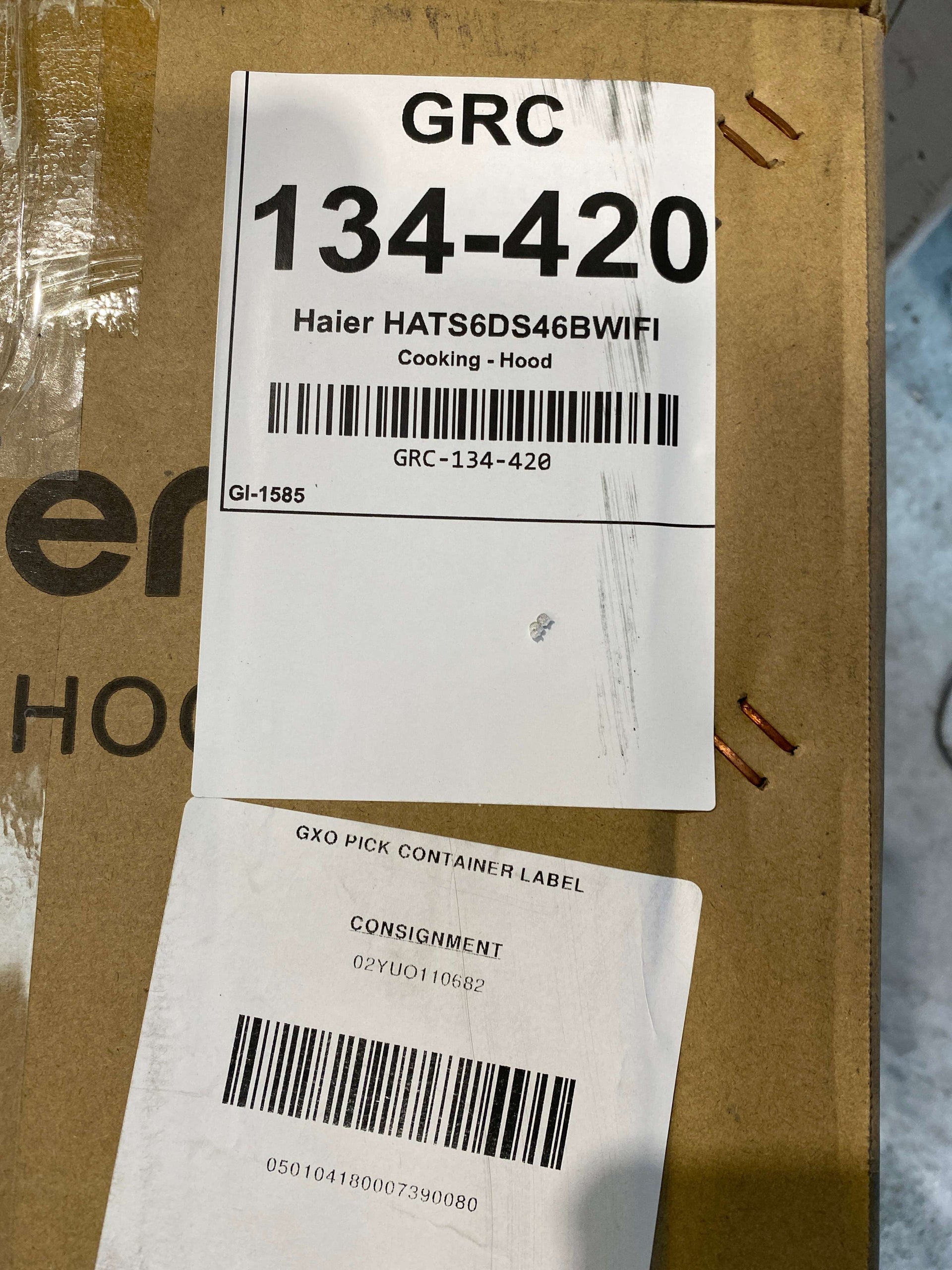 Haier HATS6DS46B I-Link 60cm Wi-Fi Chimney Cooker Hood