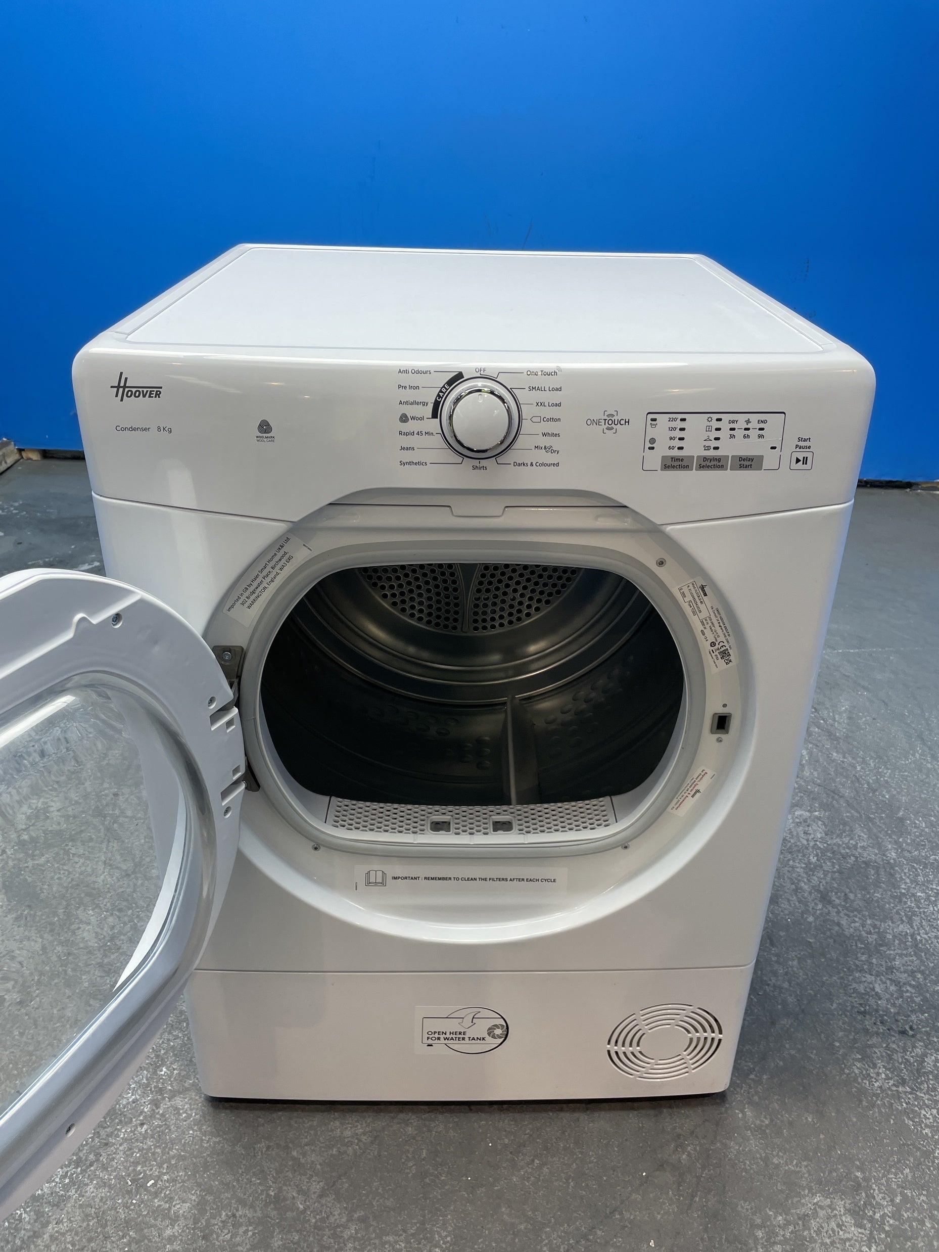 #GRC-162-746 - Hoover 8kg Condenser Tumble Dryer – WiFi Connected, White, B Energy Rating