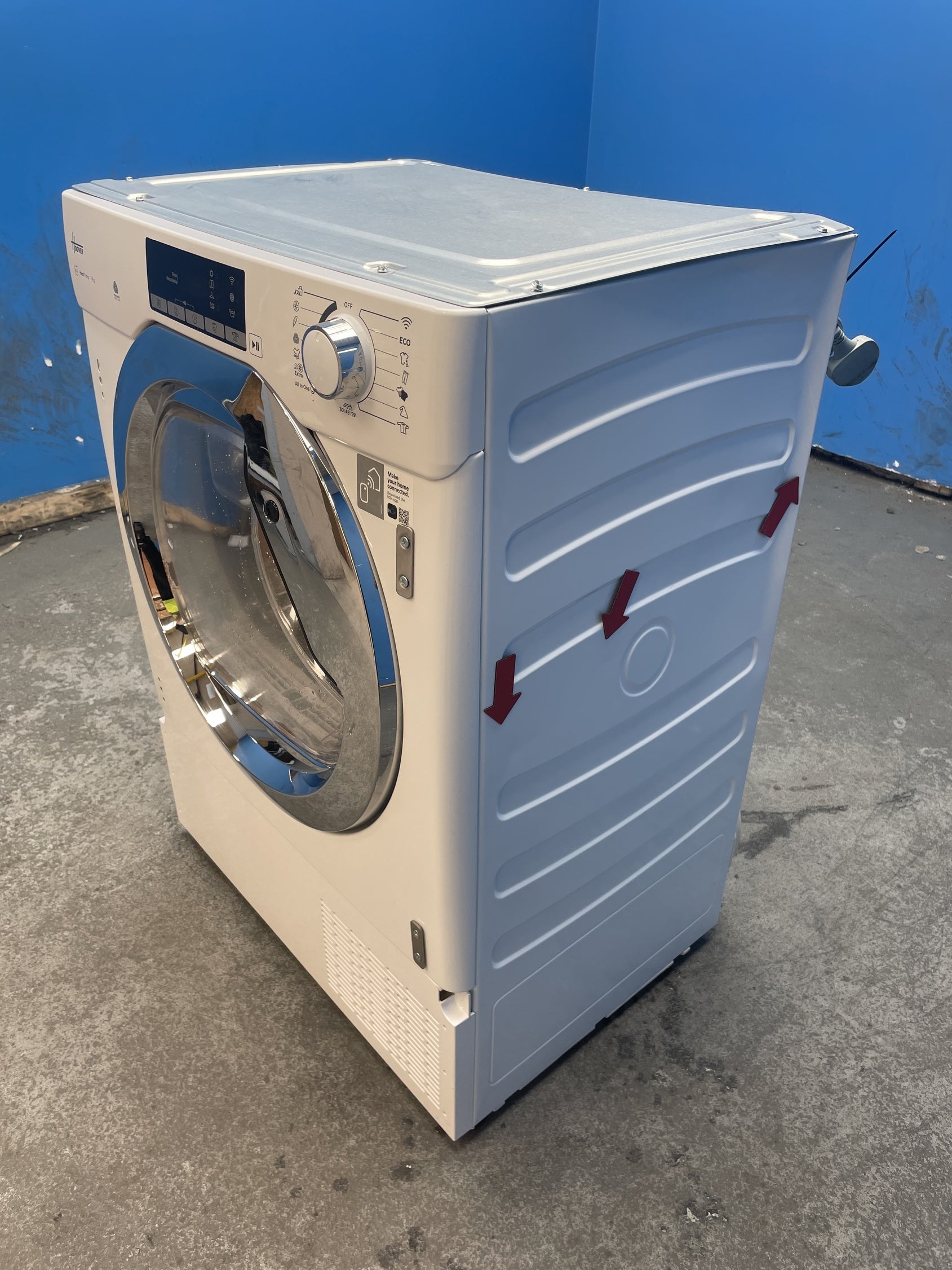 #GRC-159-572 - Hoover BATD H7A2TCE-80 7kg Integrated Heat Pump Tumble Dryer