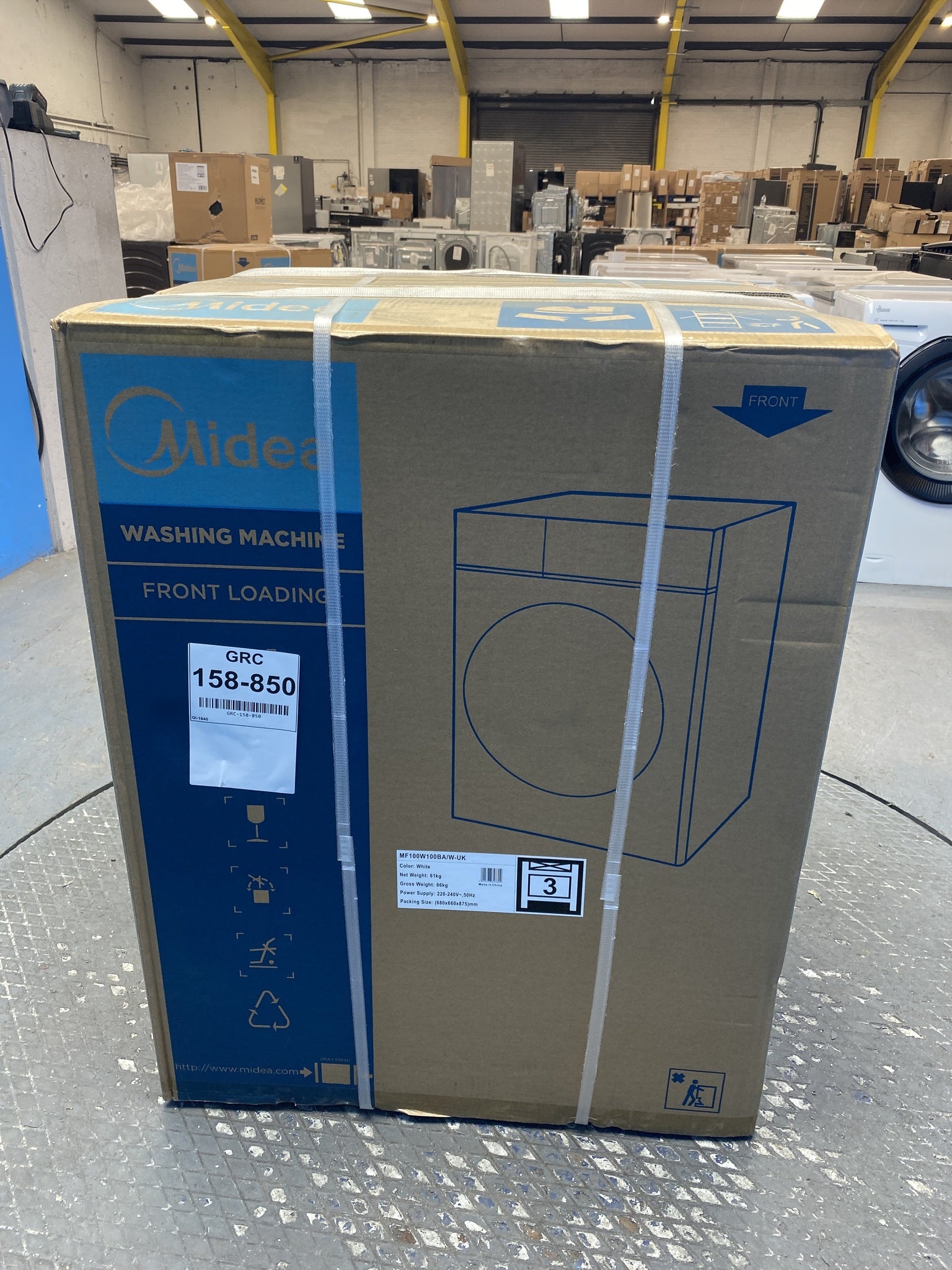 #GRC-158-850 - Midea MF100W100BA/W-UK 10kg 1400rpm Washing Machine