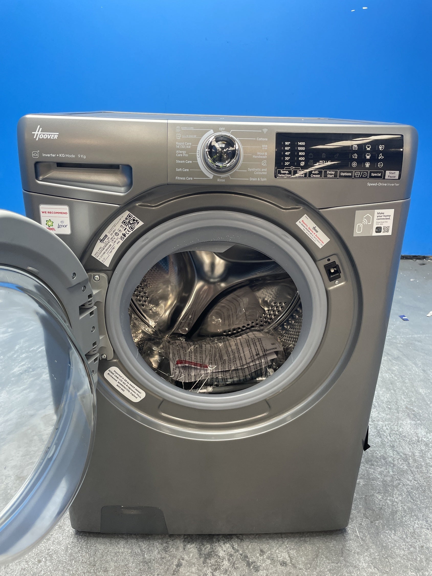 #GRC-159-038 - Hoover H3WPS496TMRR6 9kg 1400 Spin Washing Machine