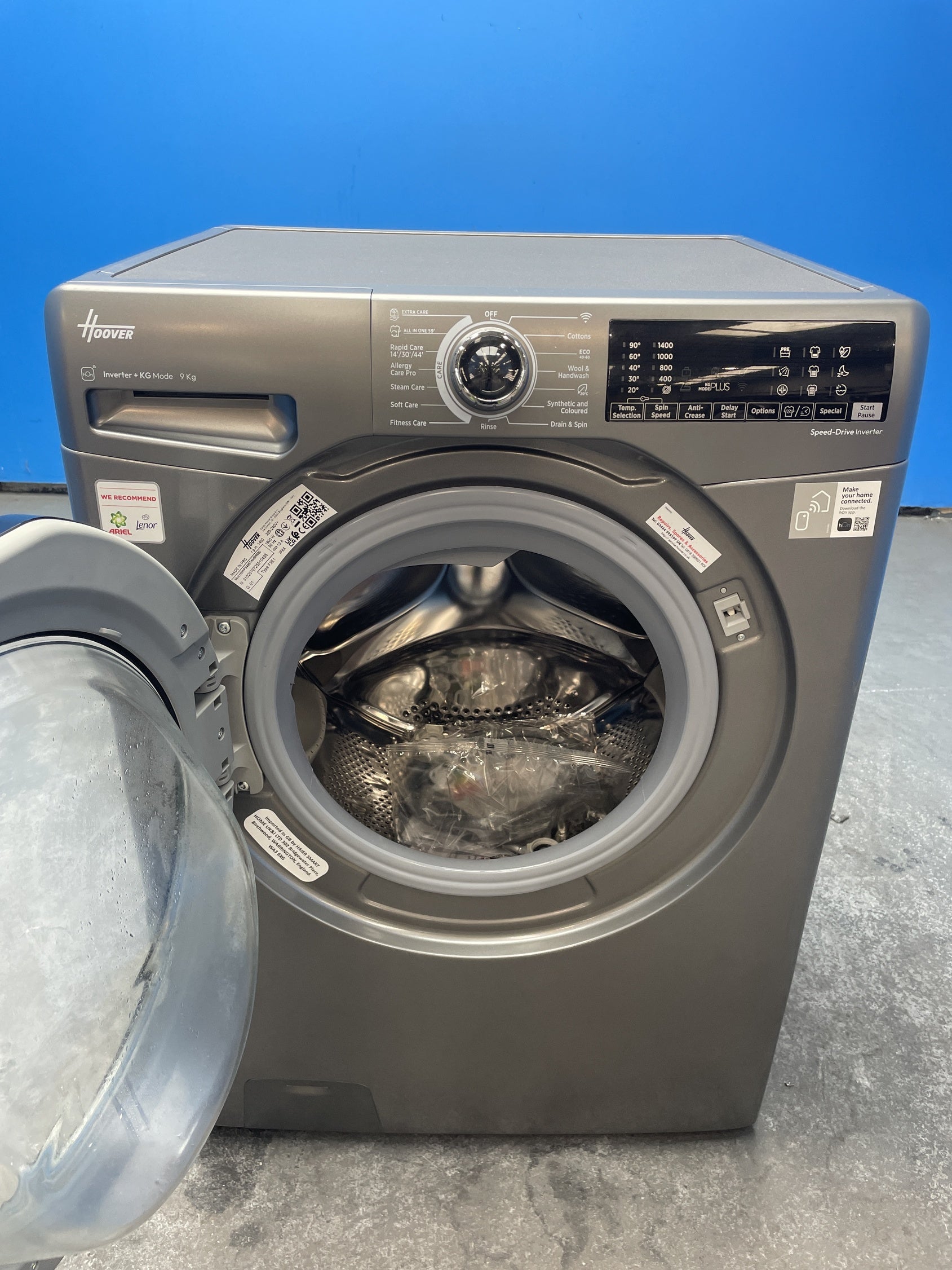 #GRC-163-141 - Hoover H3WPS496TAMBR680 9kg 1400 Spin Washing Machine