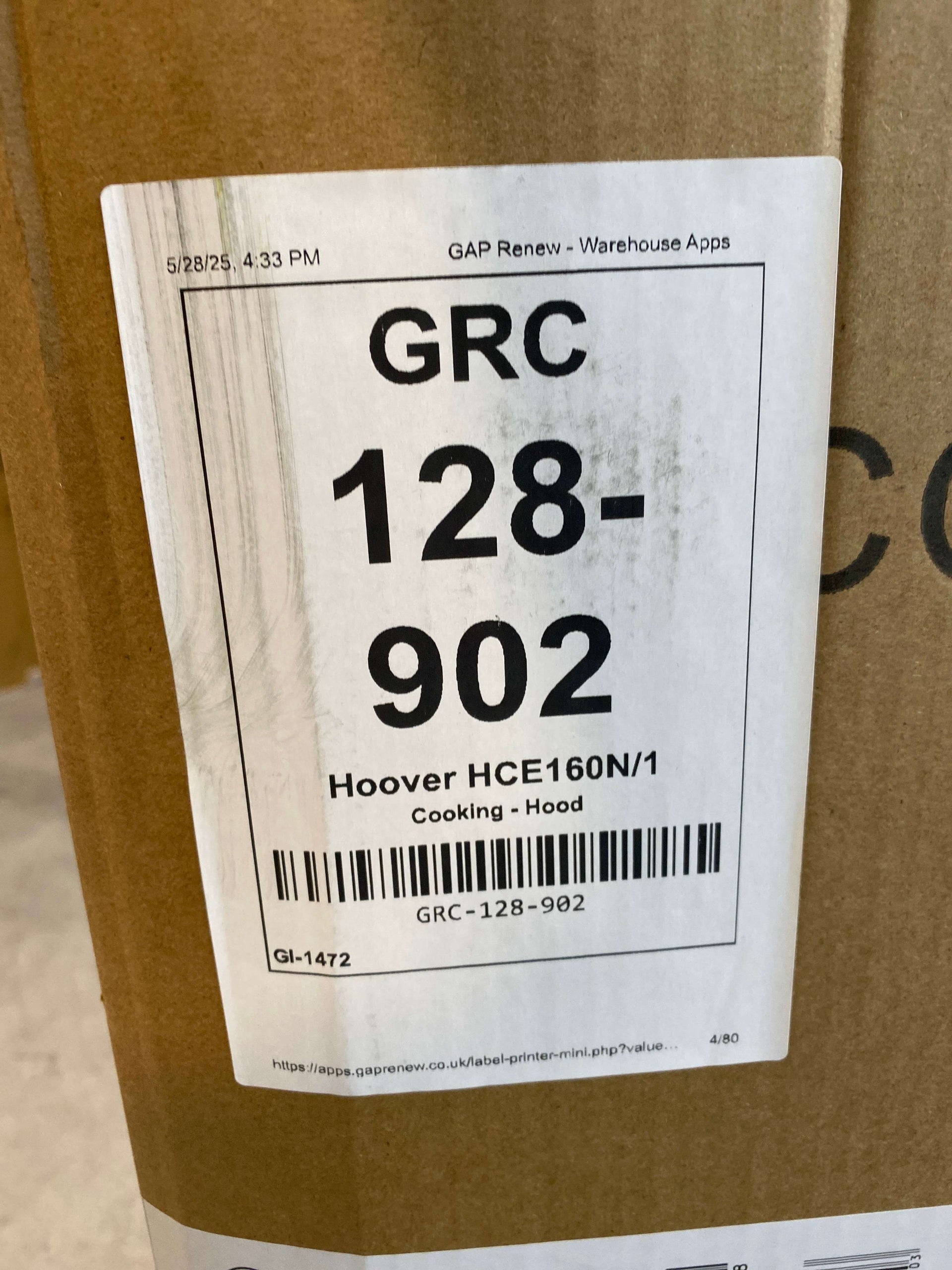 Hoover HCE160N/1 60cm Chimney Cooker Hood