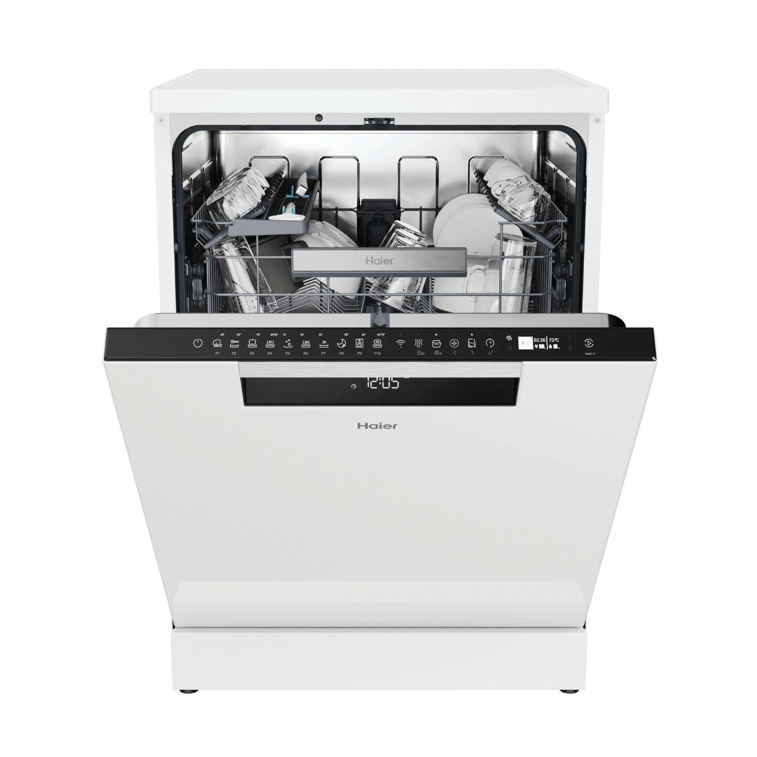 Haier 60cm Freestanding Dishwasher – 15 Place Settings, WiFi Connected, C Rated – Renew 2 U