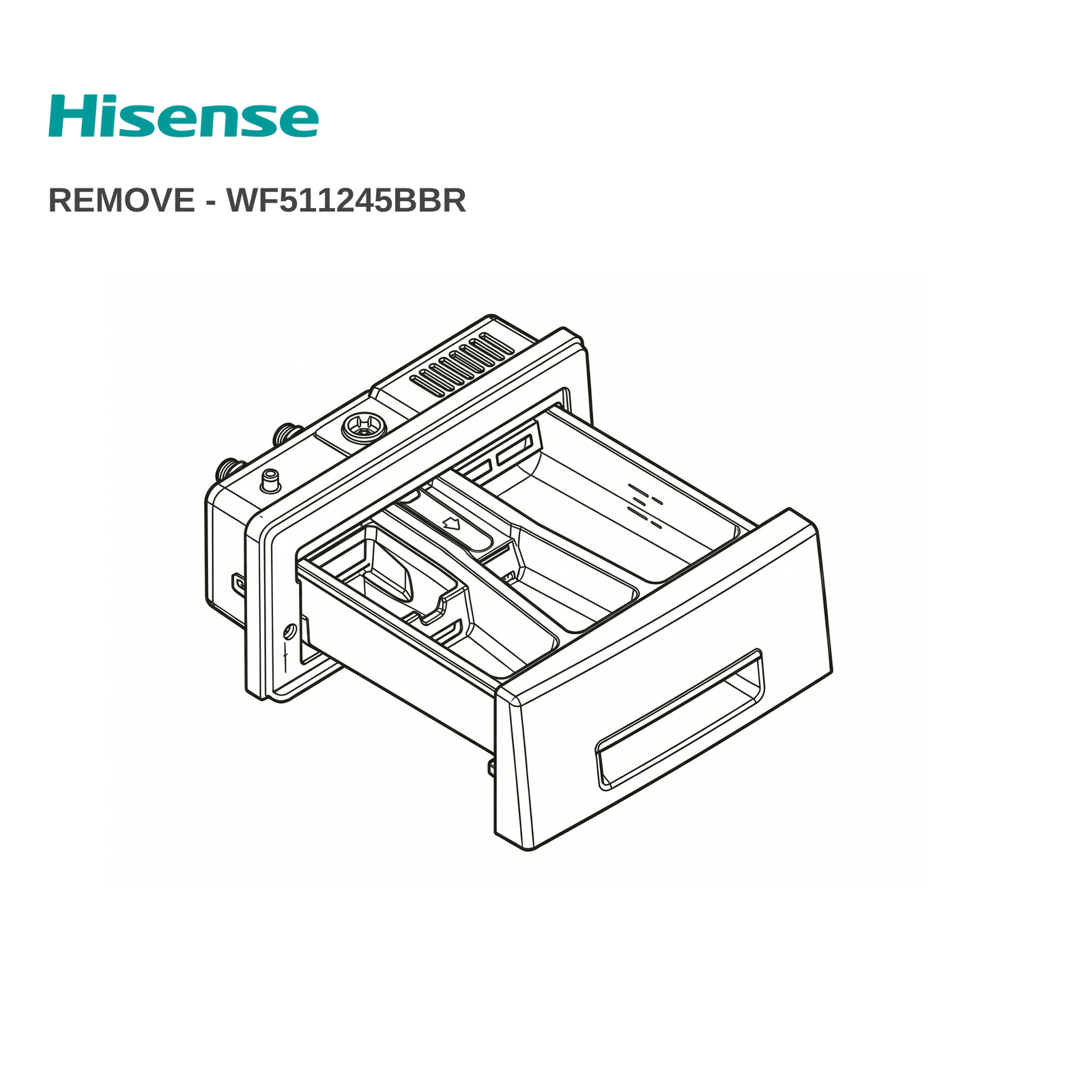 Hisense REMOVE - WF511245BBR Dispenser Drawer - Renew 2 U