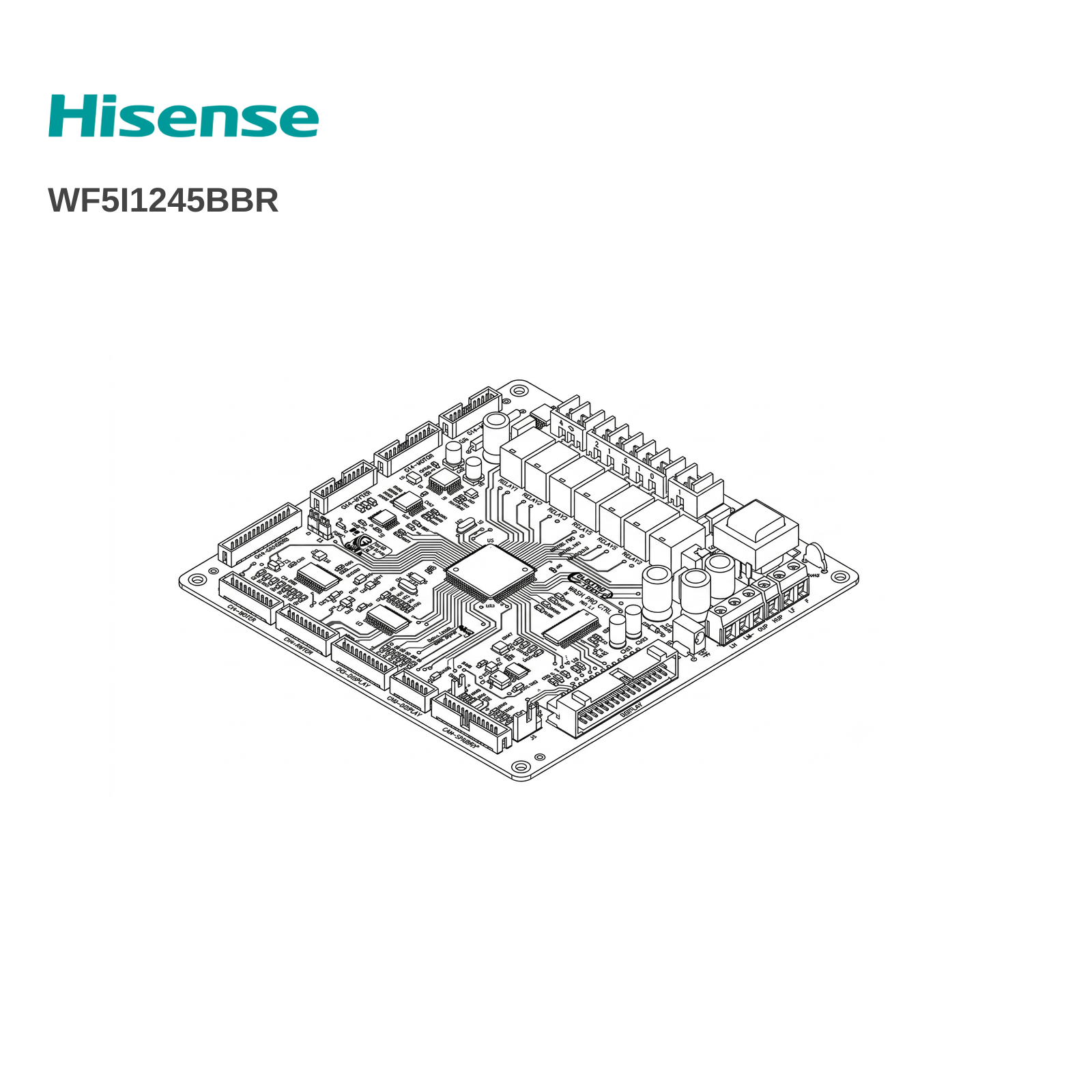 Hisense WF5I1245BBR Dishwasher PCB - Renew 2 U