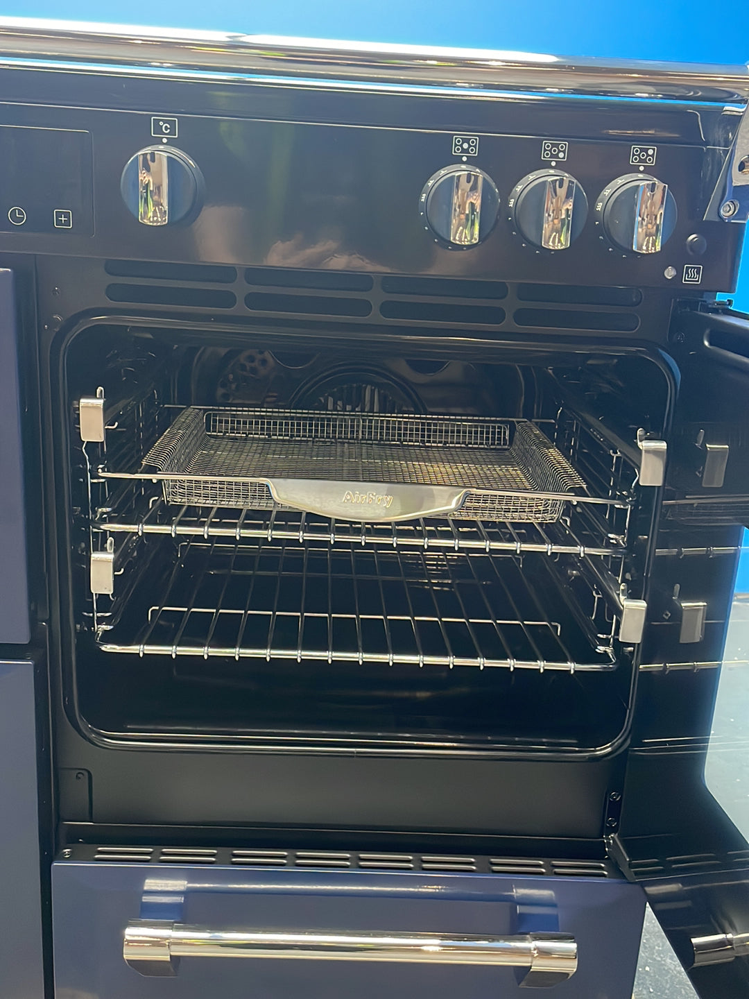 #GRC-164-332 - Stoves Richmond Deluxe 100cm Electric Range Cooker – Quad Oven, 5 Zone Induction Hob, AirFry, Midnight Blue