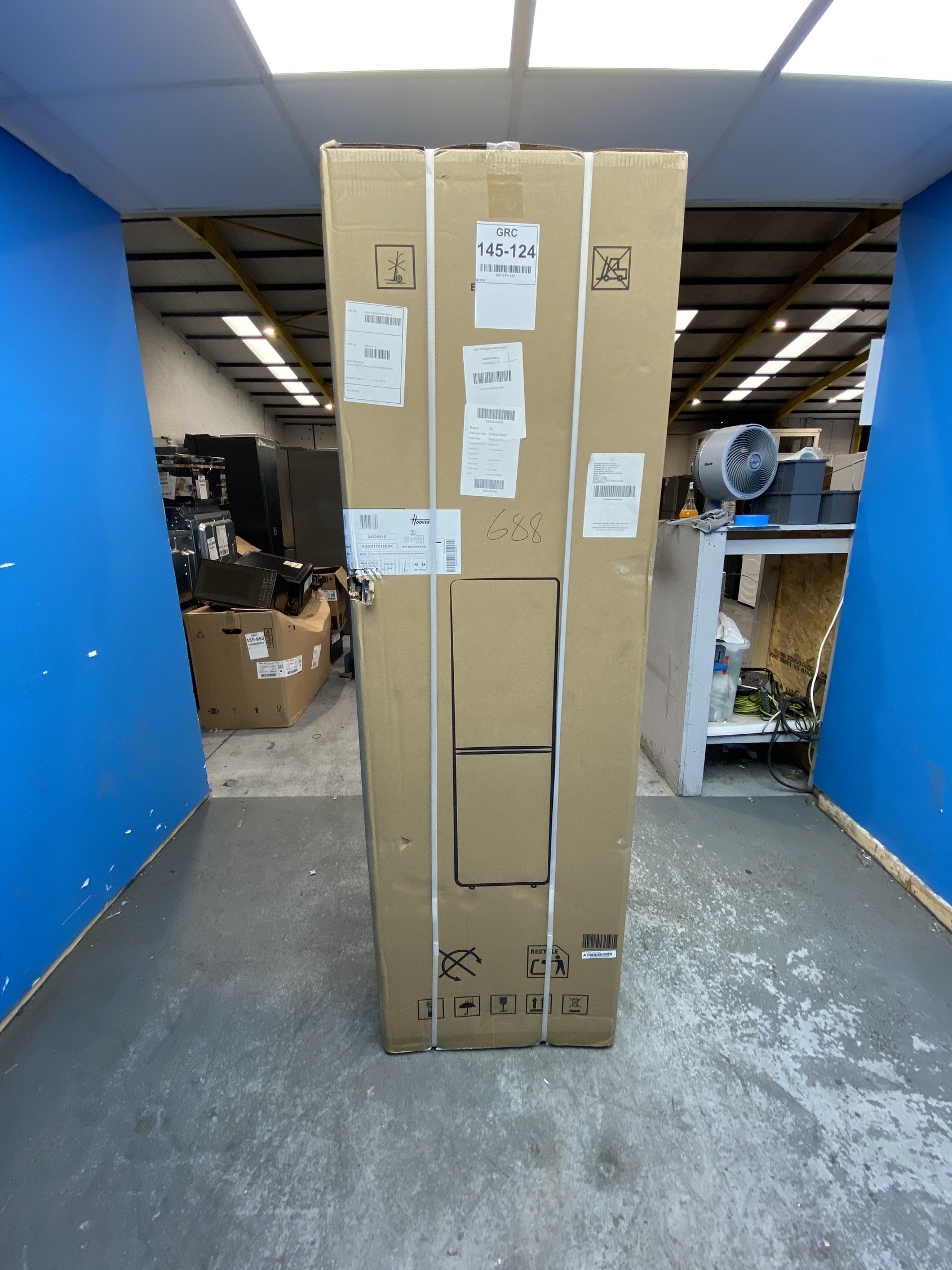 #GRC-145-124 - Hoover HOCH1T518EXK 254 Litre Combi Fridge Freezer