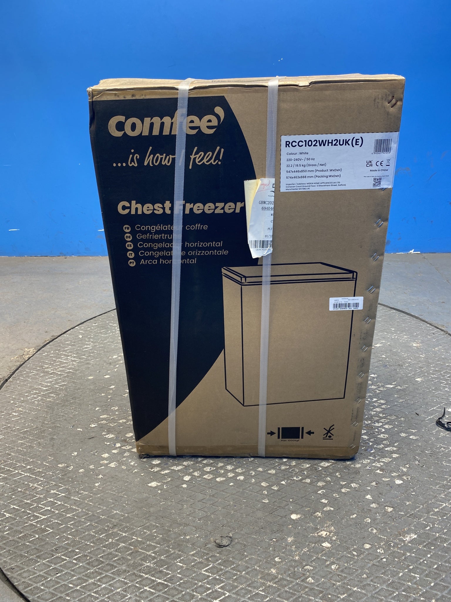 #GRC-158-897 - Comfee RCC102WH2UK(E) 99 Litre Capacity Dual Mode Chest Freezer