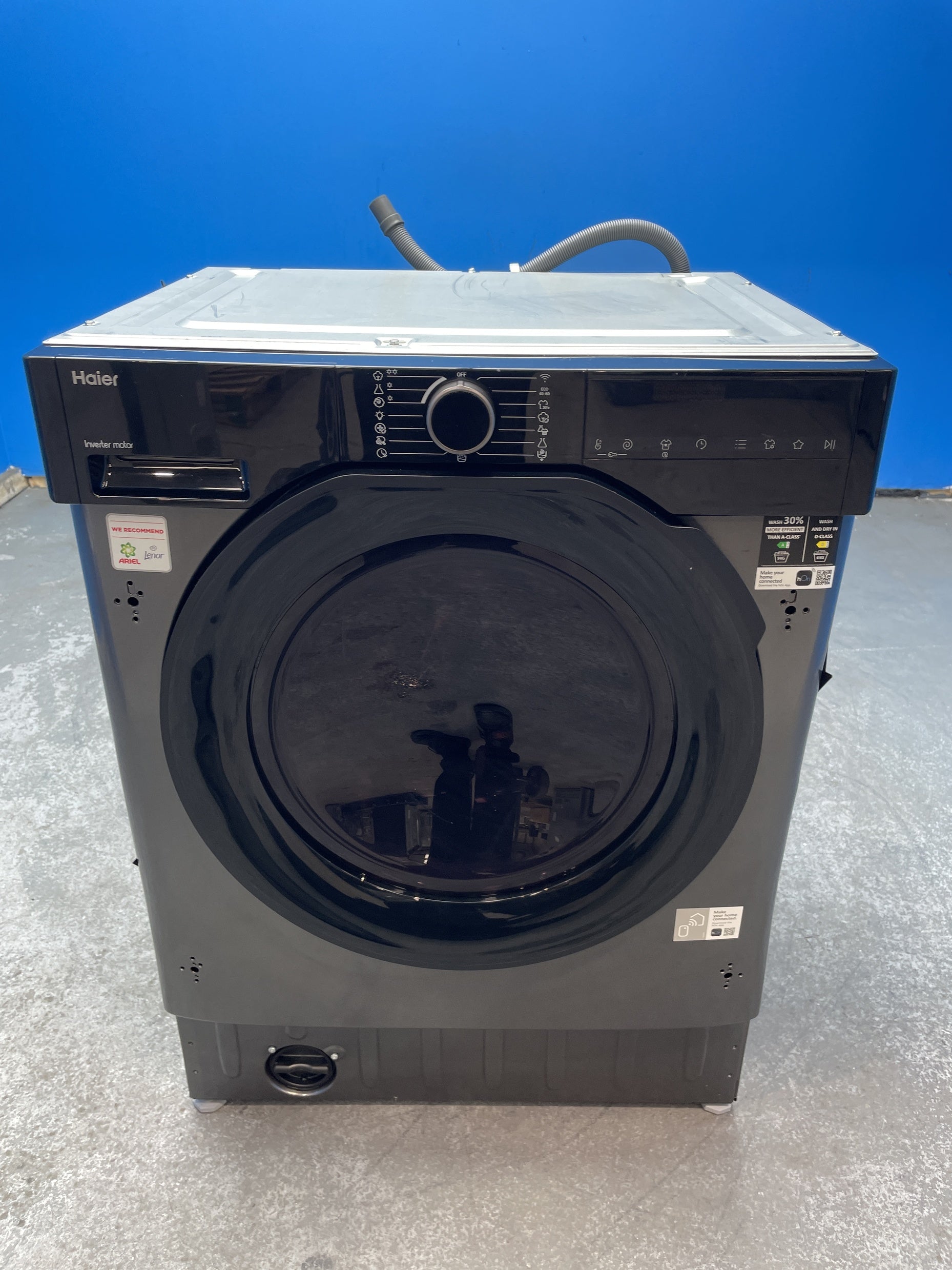 #GRC-163-443 - Haier Integrated Washer Dryer – 9kg Wash, 6kg Dry, 1600rpm, WiFi Connected, Grey