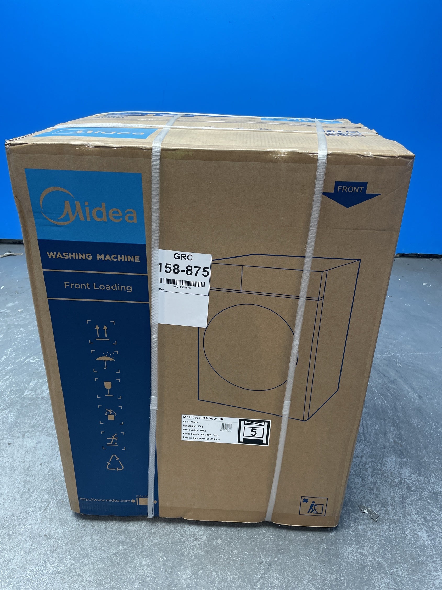 #GRC-158-875 - Midea MF110W80BA10/W 8kg 1400rpm Washing Machine