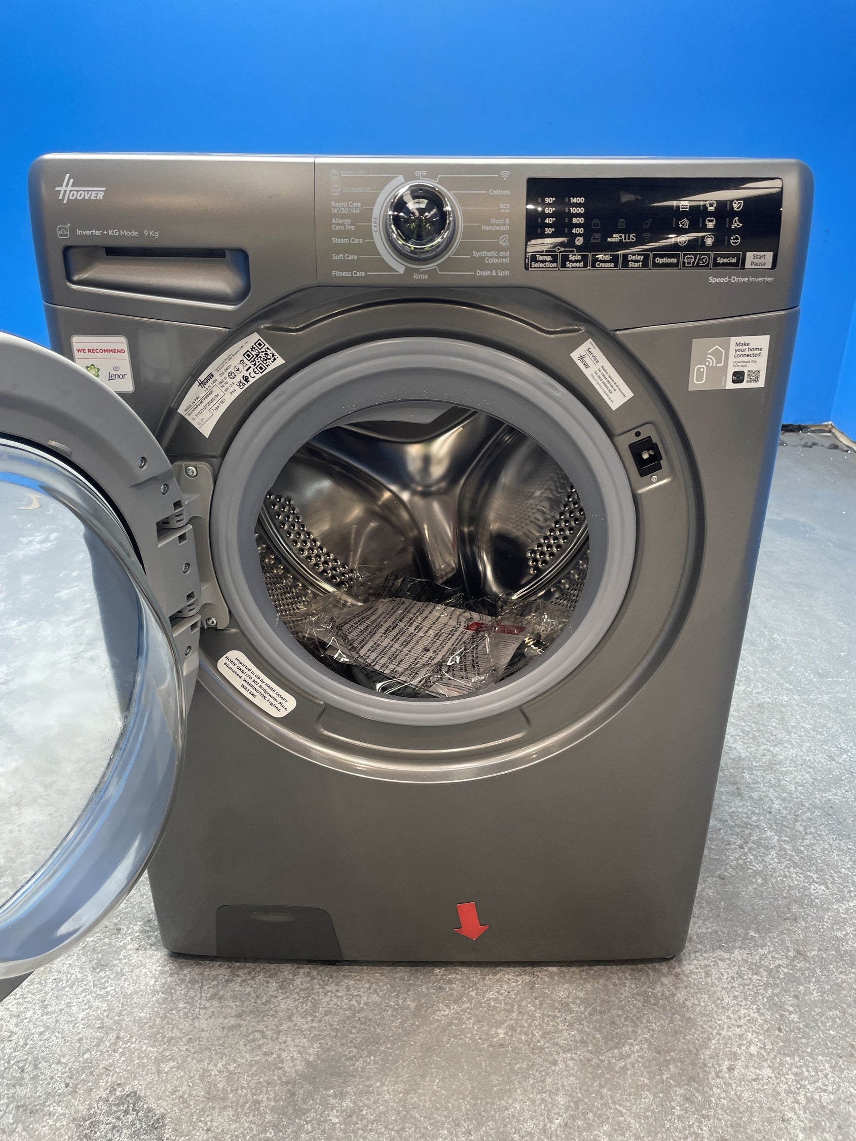 #GRC-158-353 - Hoover H3WPS496TAMBR680 9kg 1400 Spin Washing Machine