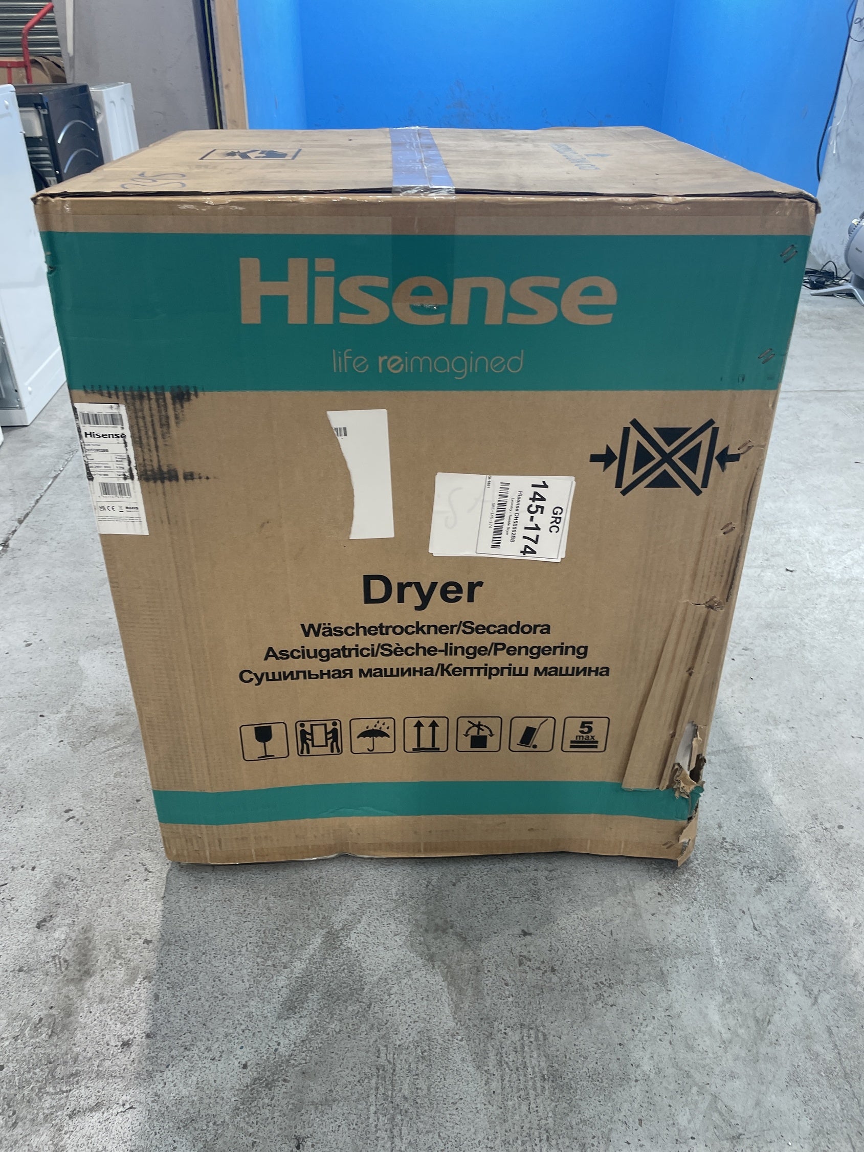#GRC-145-174 - Hisense DH5S902BB 9kg Heat Pump Tumble Dryer