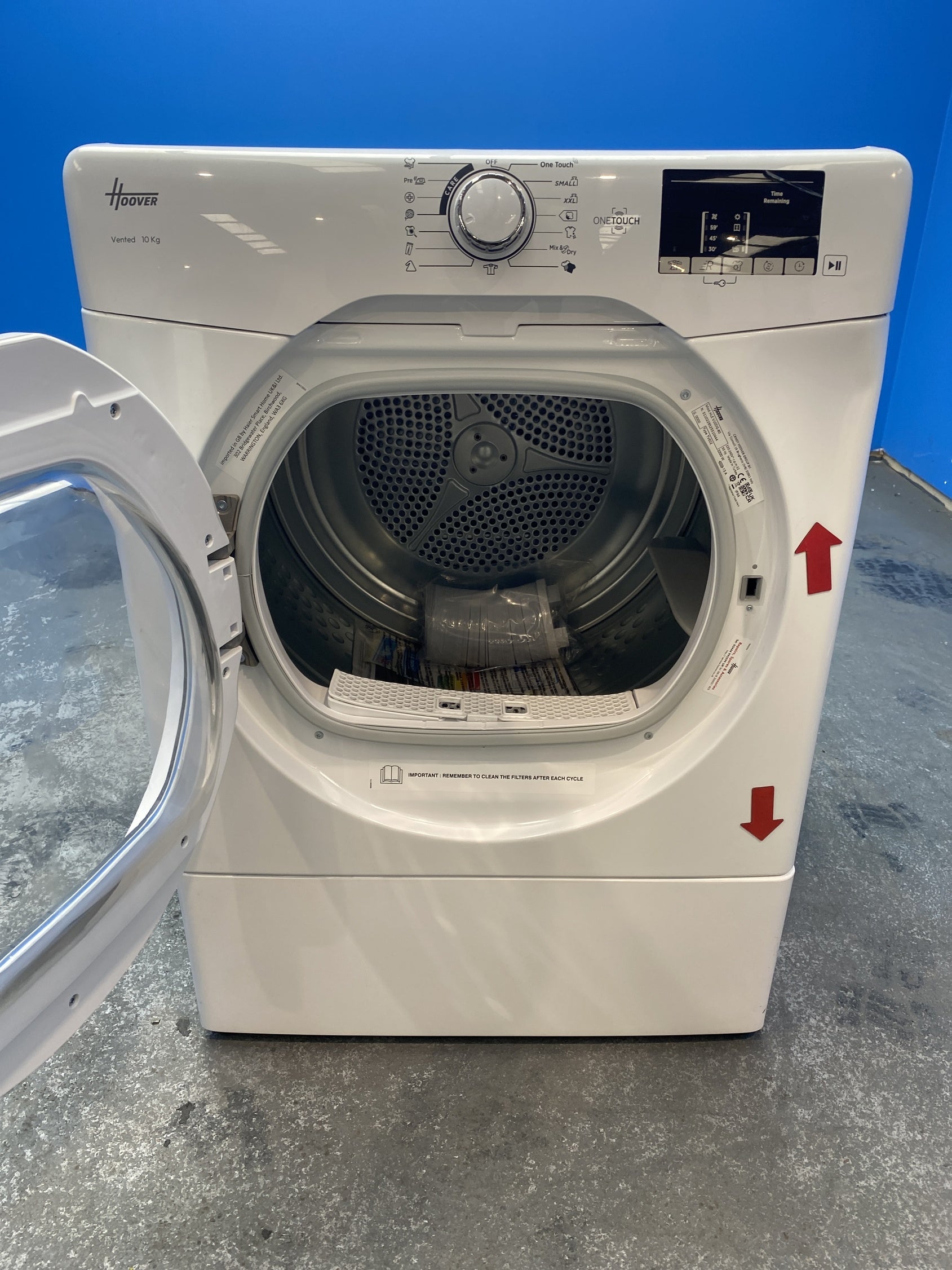 #GRC-153-223 - Hoover HLE V10DG-80 10kg Vented Tumble Dryer