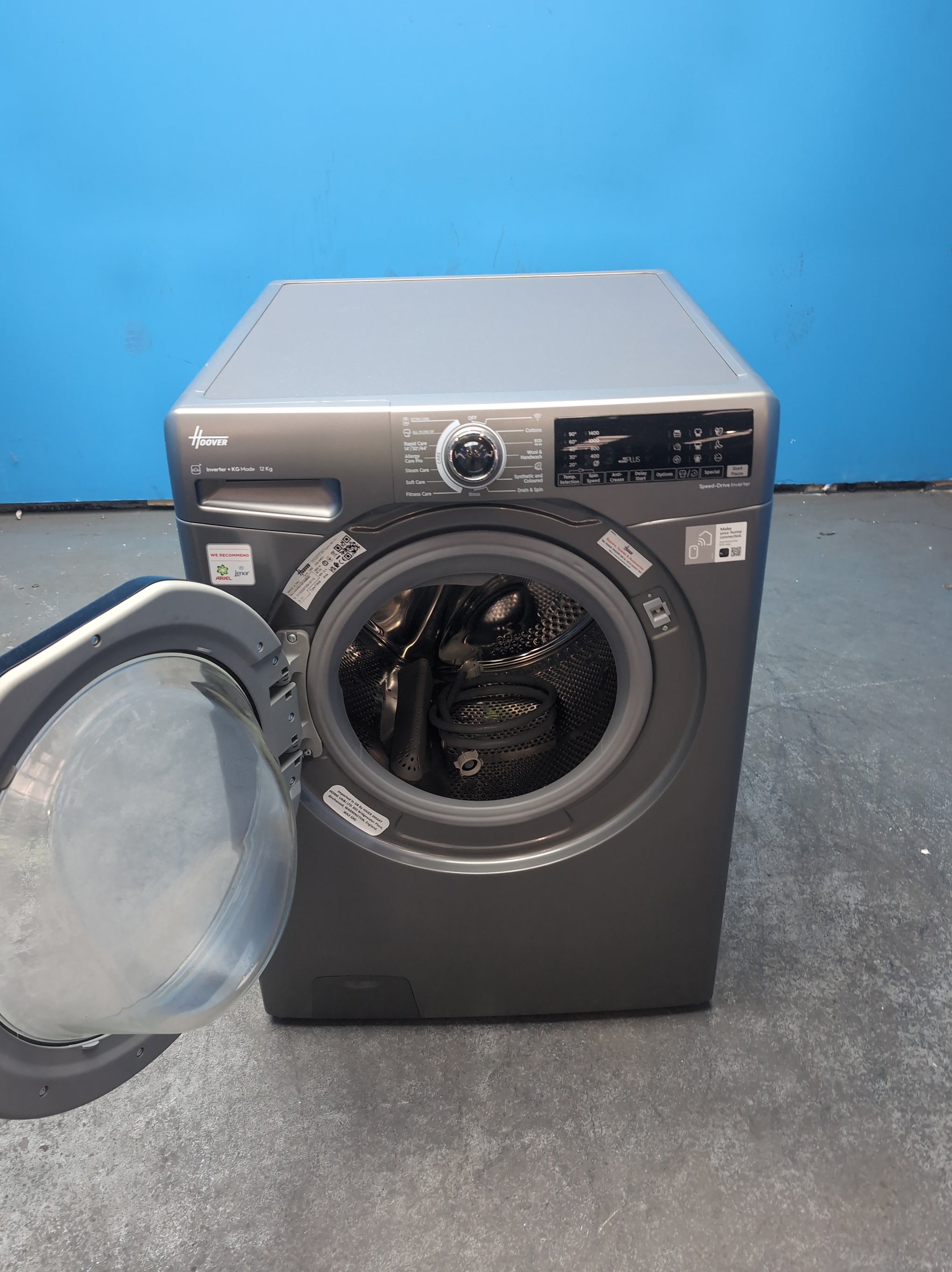 #GRC-164-348 - Hoover H-WASH 350 12kg 1400rpm Washing Machine – KG Mode Plus, Graphite