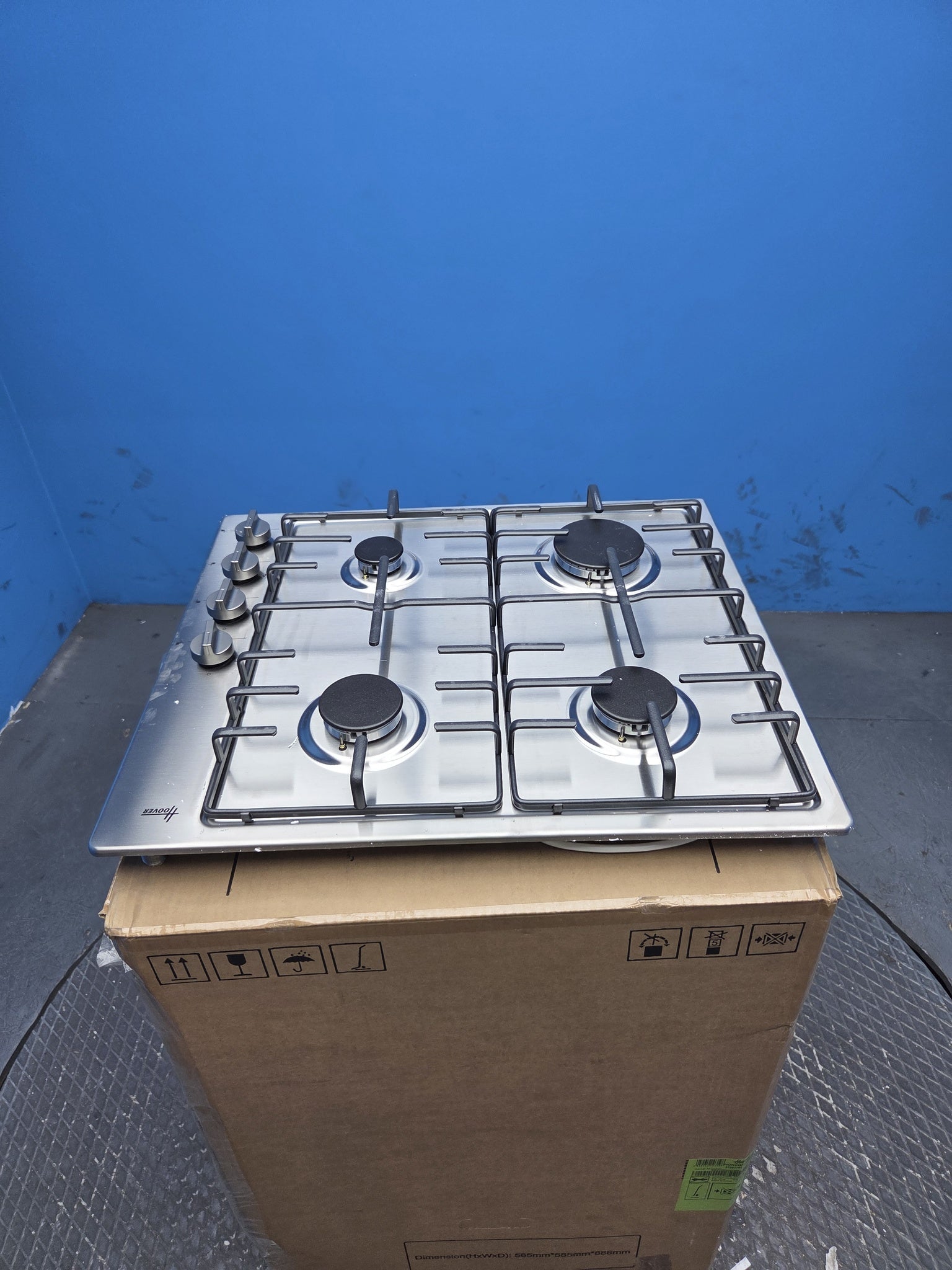 Hoover HHW6LK3X 60cm 4-Burner Stainless Steel Gas Hob