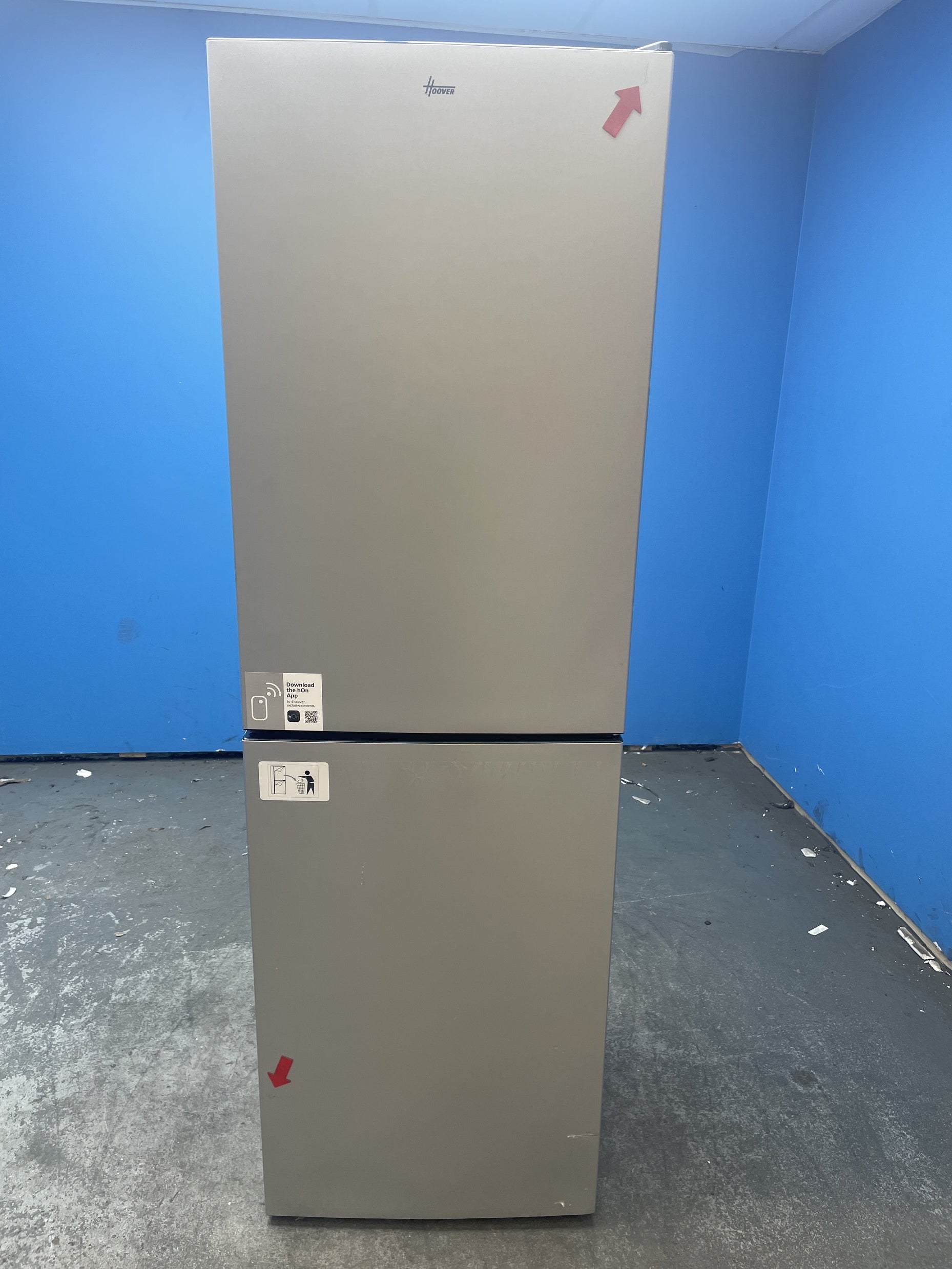 #GRC-159-065 - Hoover H-FRIDGE 300 HVT3CLECKIHS 252 Litre Combi Fridge Freezer