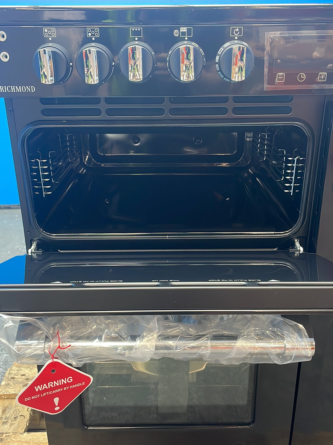 #GRC-164-322 - Stoves Richmond 90cm Dual Fuel Range Cooker – 174L, 3 Ovens, SteamCleanse, Black