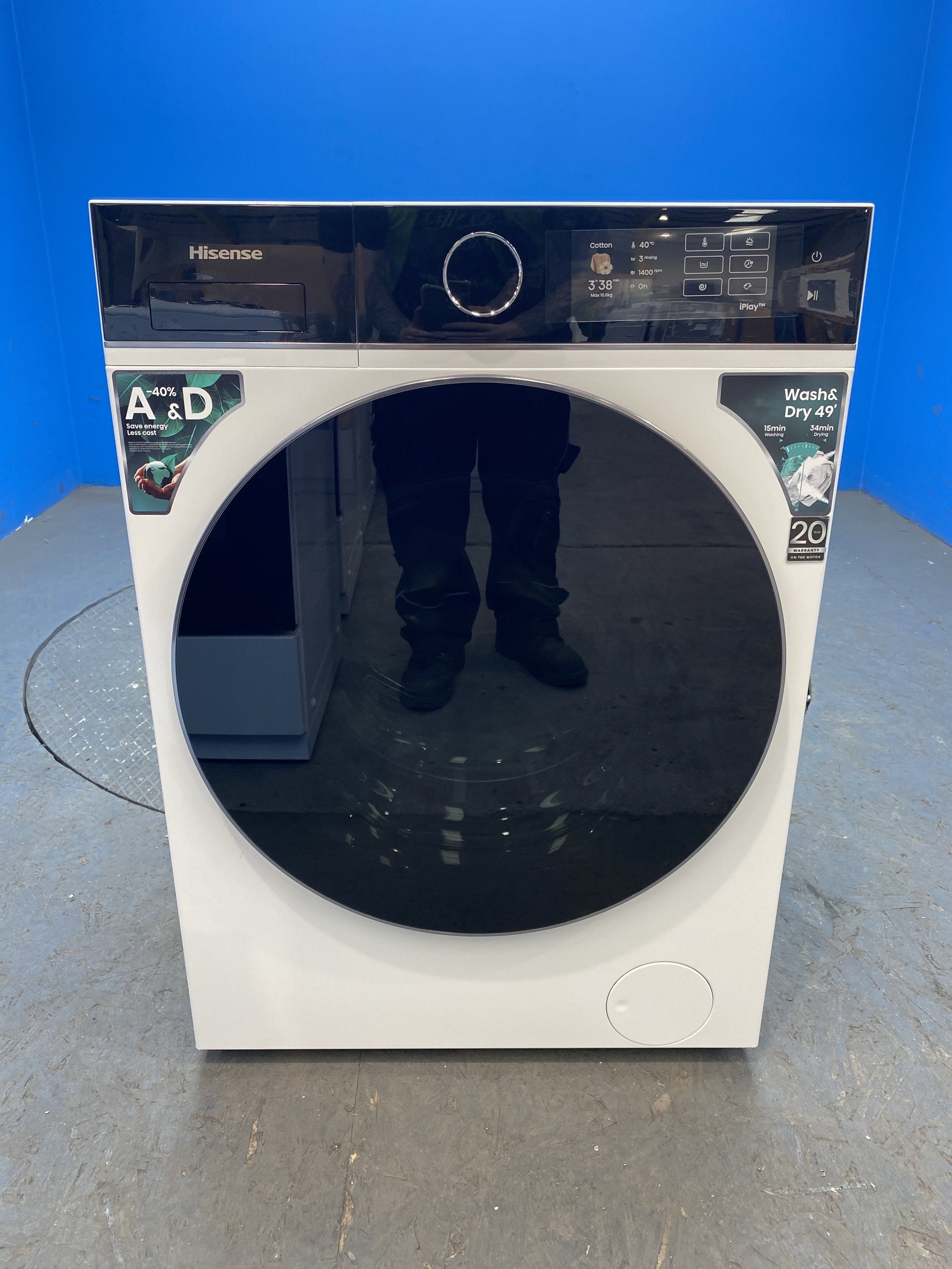 #GRC-157-465 - Hisense WD5I1045BWQ 10.5/6kg 1400rpm AutoDose Washer Dryer