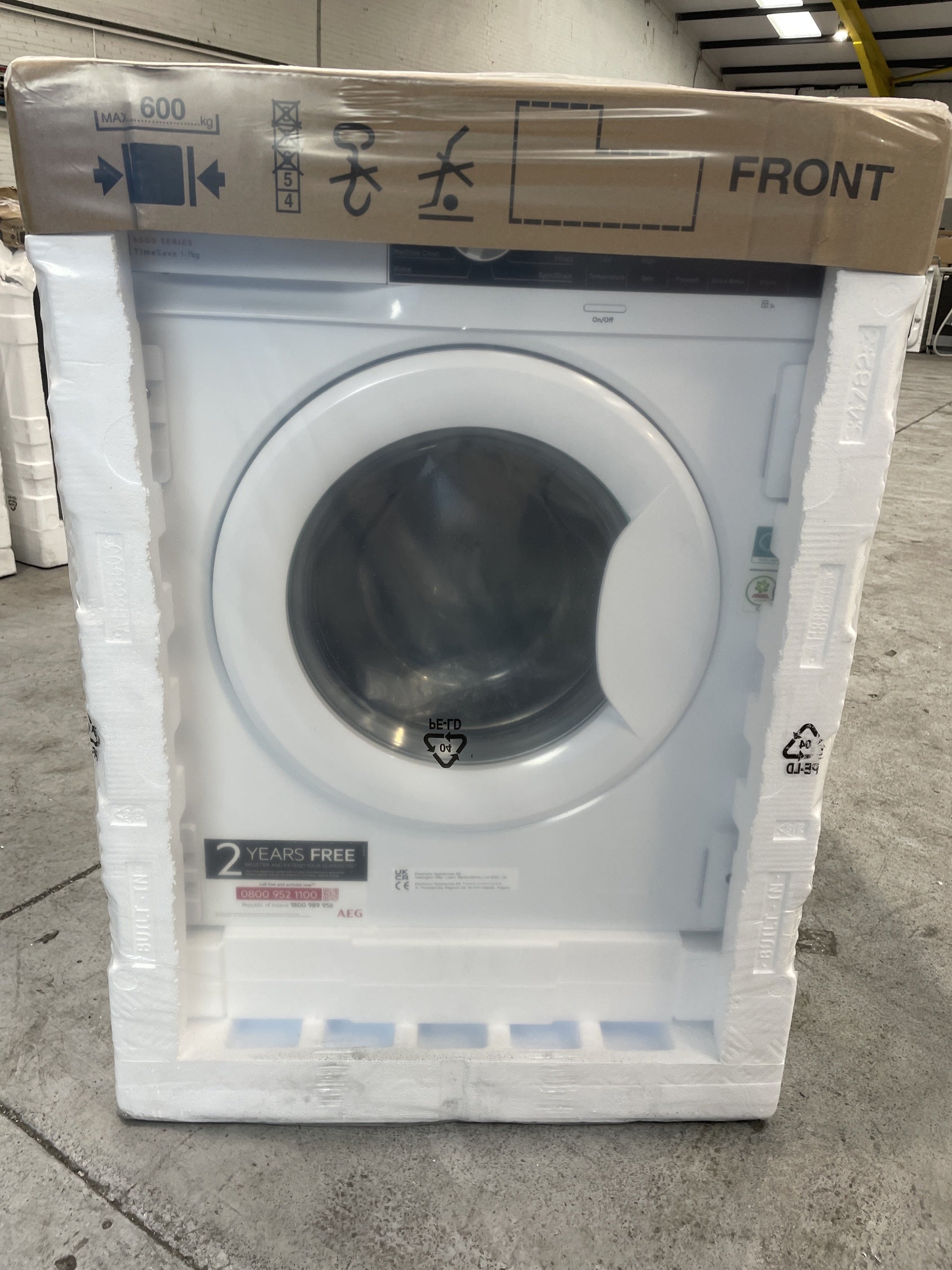 #GRC-158-217 - AEG 6000 AutoSense LFX6G7434BI 7kg 1400rpm Integrated Washing Machine