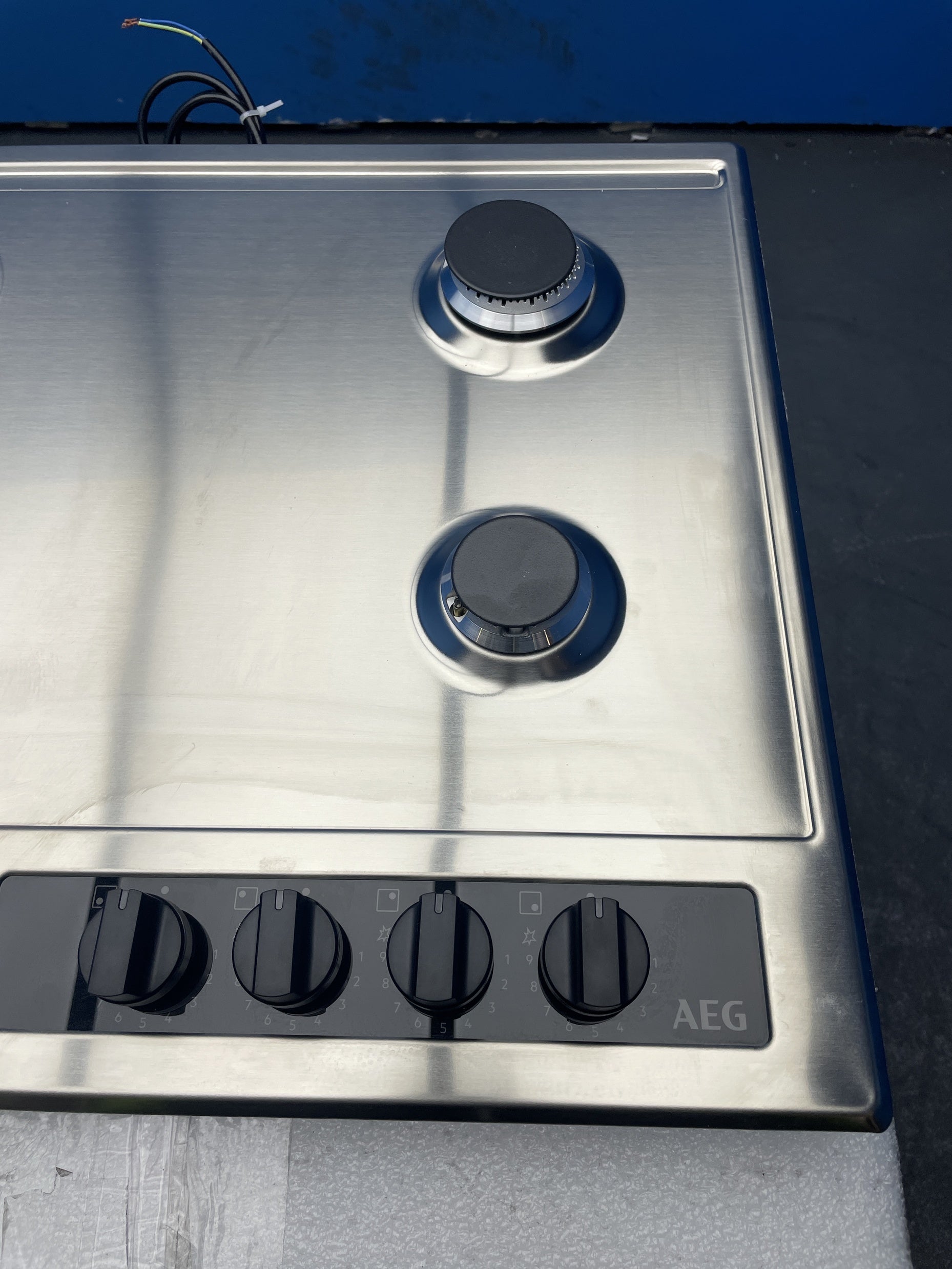 #GRC-155-958 - AEG HGB64200SM Built-in 60cm Slim Line Gas Hob with Speed Burners