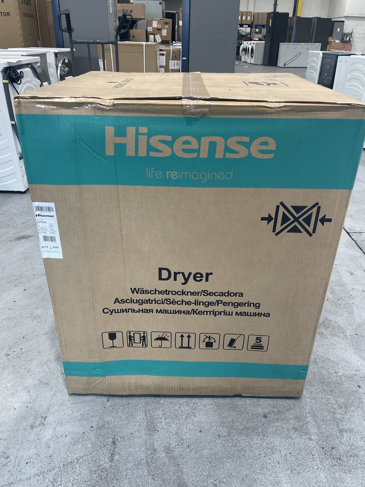 #GRC-145-174 - Hisense DH5S902BB 9kg Heat Pump Tumble Dryer