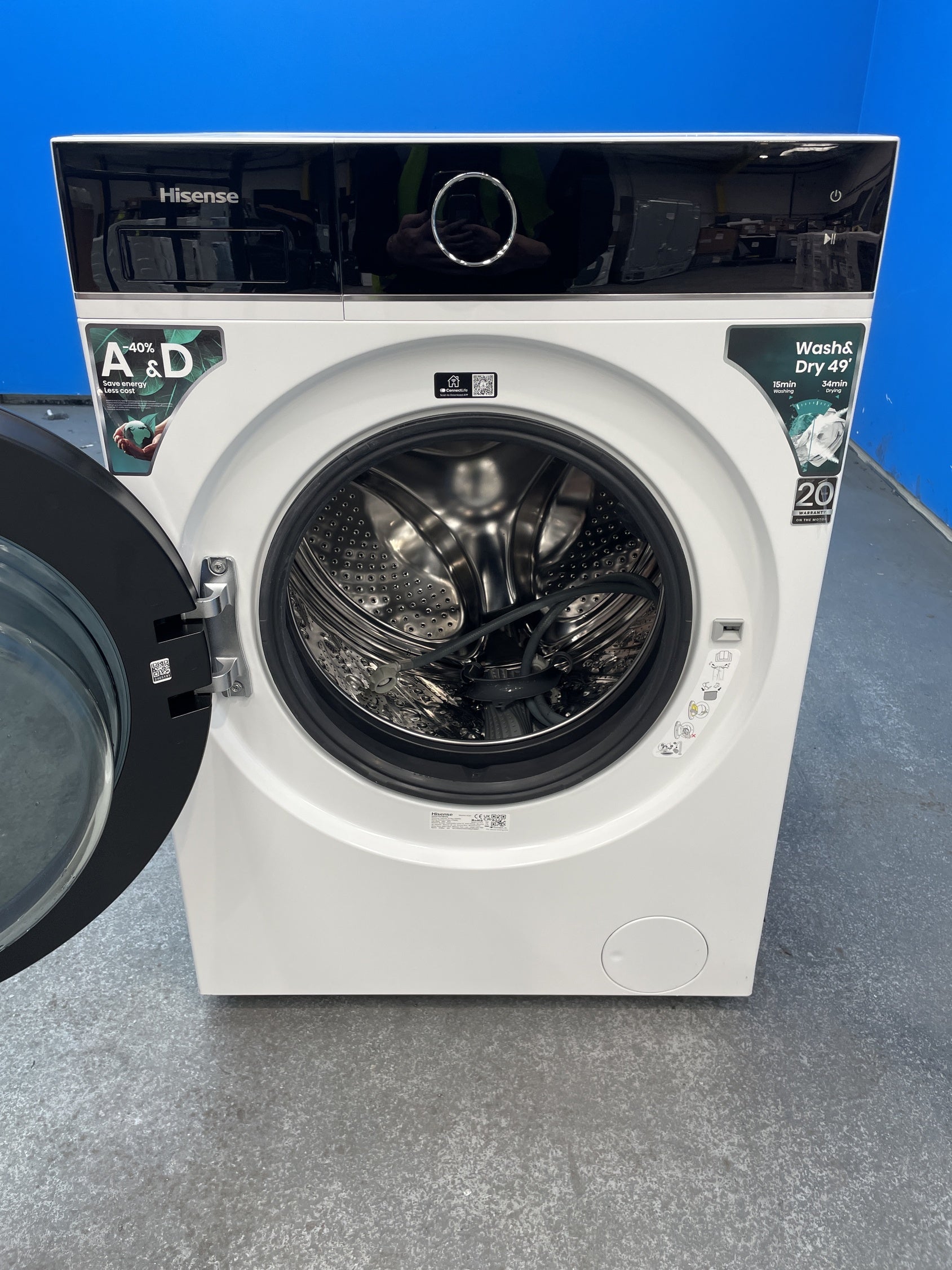 #GRC-157-882 - Hisense WD5I1045BWQ 10.5/6kg 1400rpm AutoDose Washer Dryer