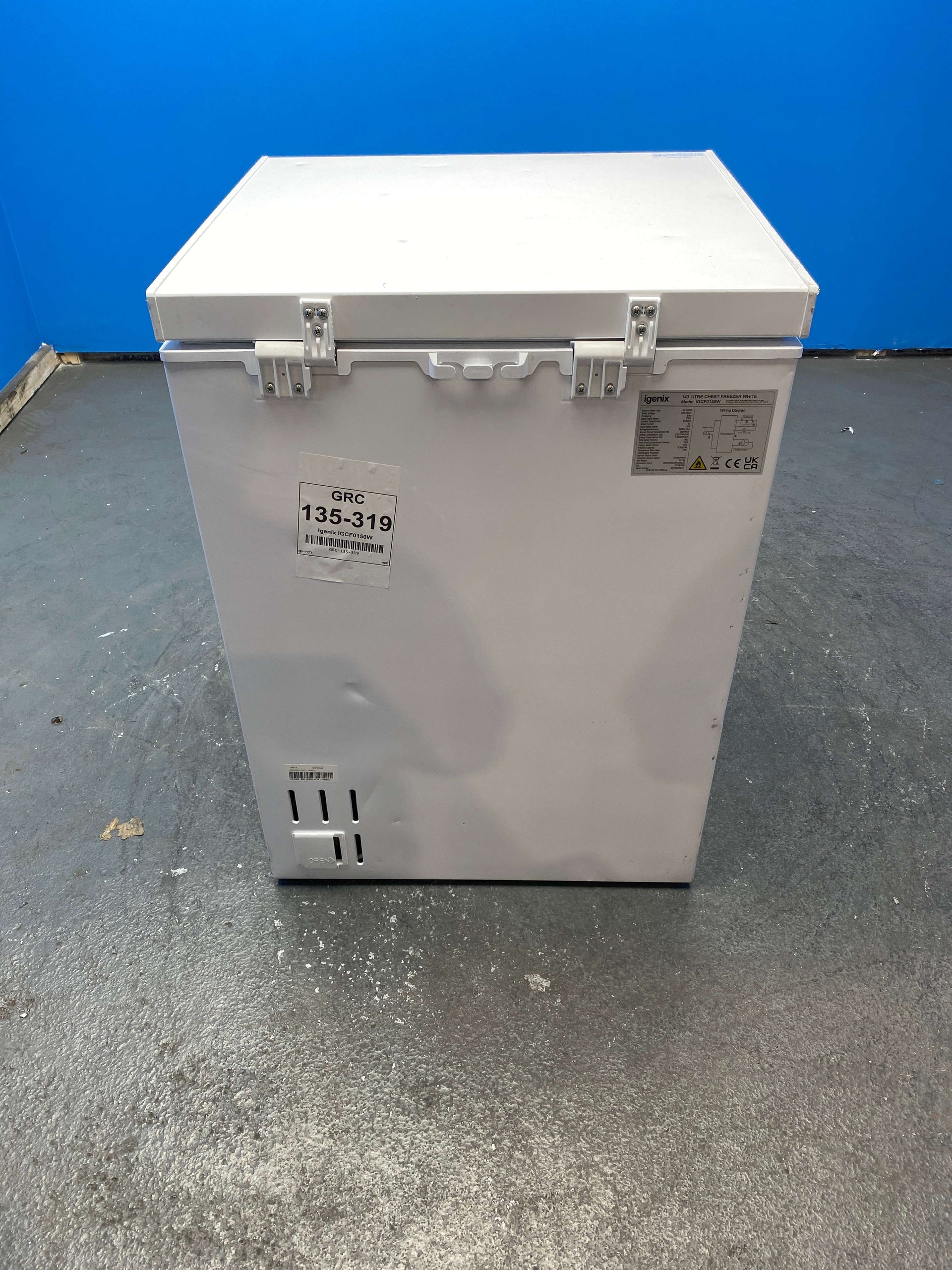 Igenix IGCF0150W 142 Litre Freestanding Chest Freezer