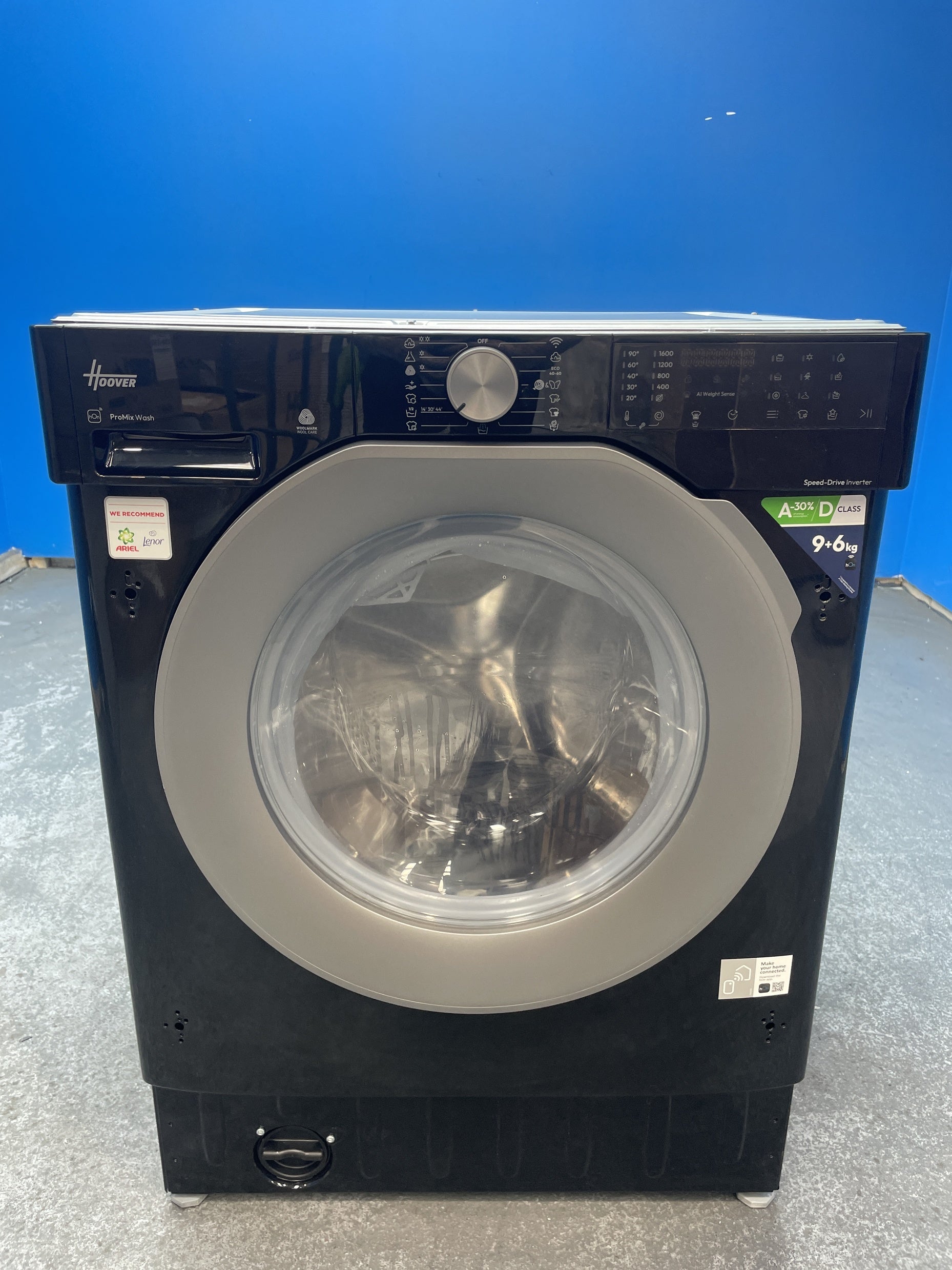 #GRC-159-988 - Hoover BH4S696M6DR9B-80 Built-in 9/6kg 1600rpm Washer Dryer