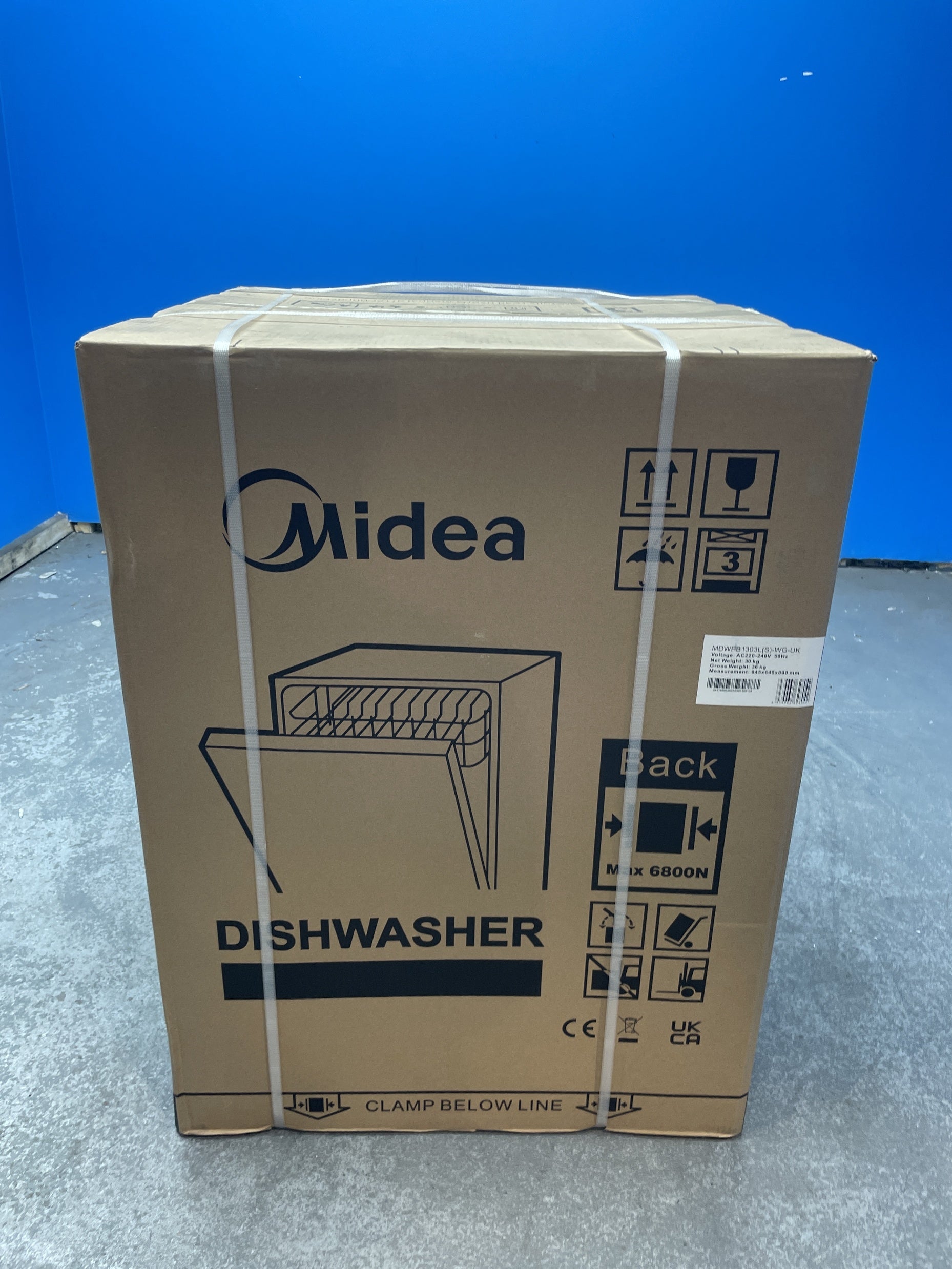 #GRC-158-922 - Midea MDWPB1303L(S)-WG 60cm Built-in 13 Place Wi-Fi Dishwasher