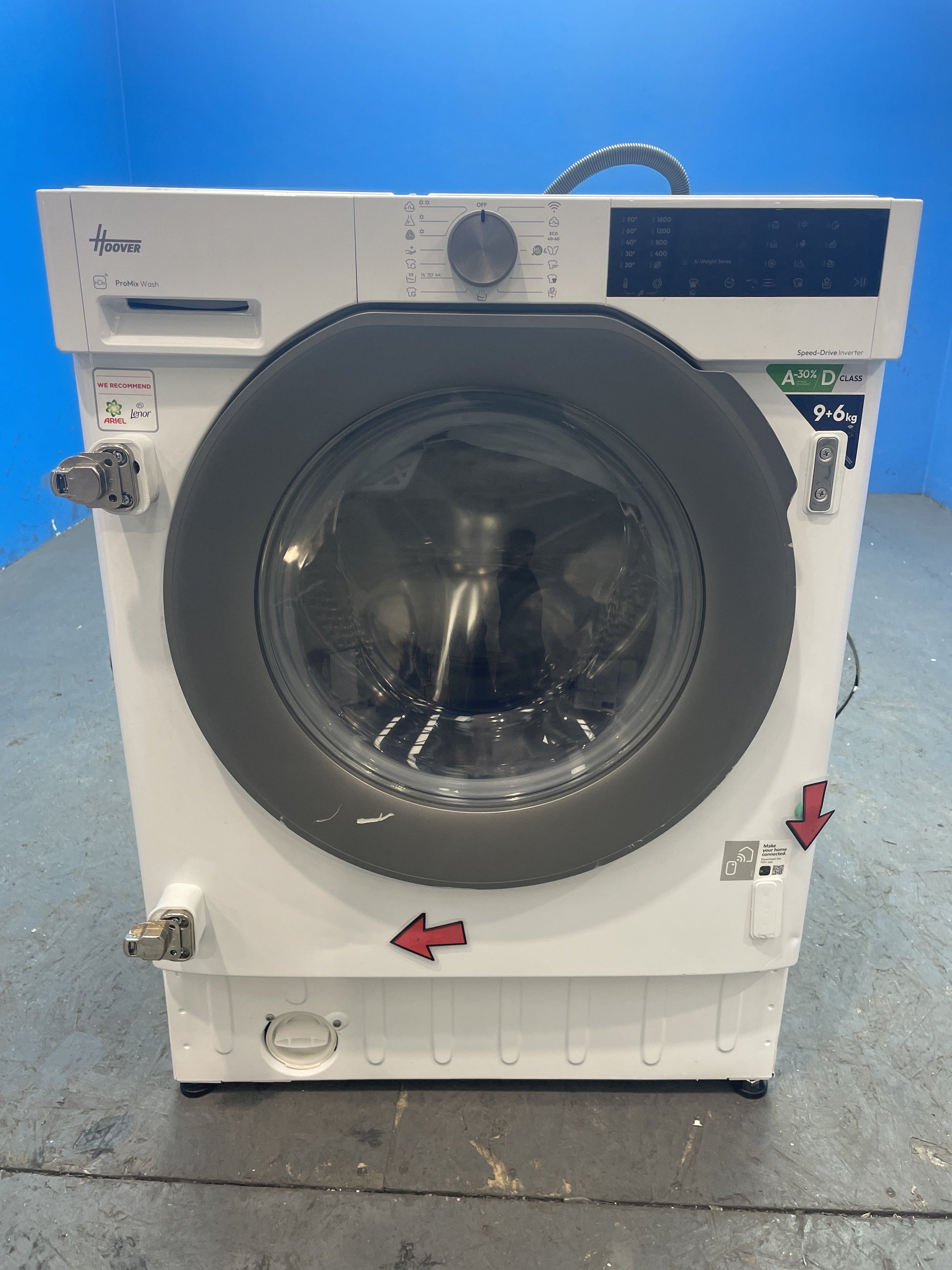 #GRC-156-152 - Hoover BH4S696M6DR9B-80 Built-in 9kg/6kg 1600rpm Washer Dryer