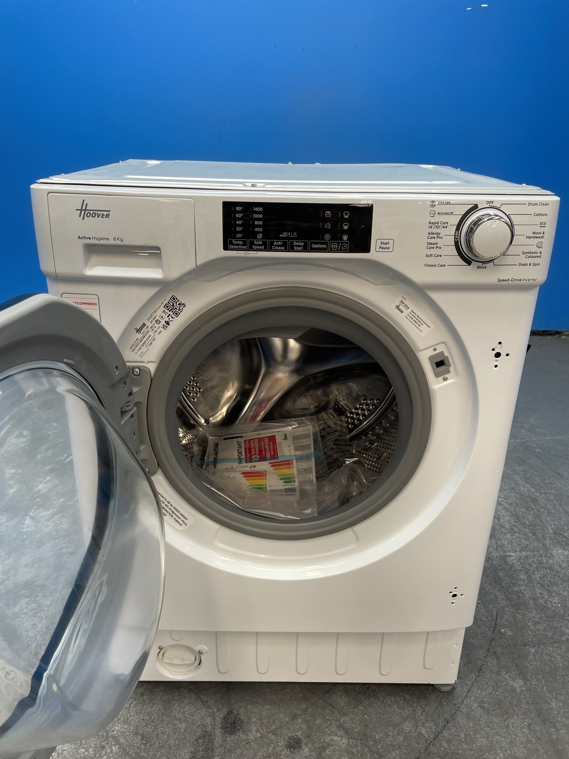 #GRC-160-715 - Hoover H-WASH 300 Pro HBWS 484DMBW5-80 8kg 1400rpm Integrated Washing Machine