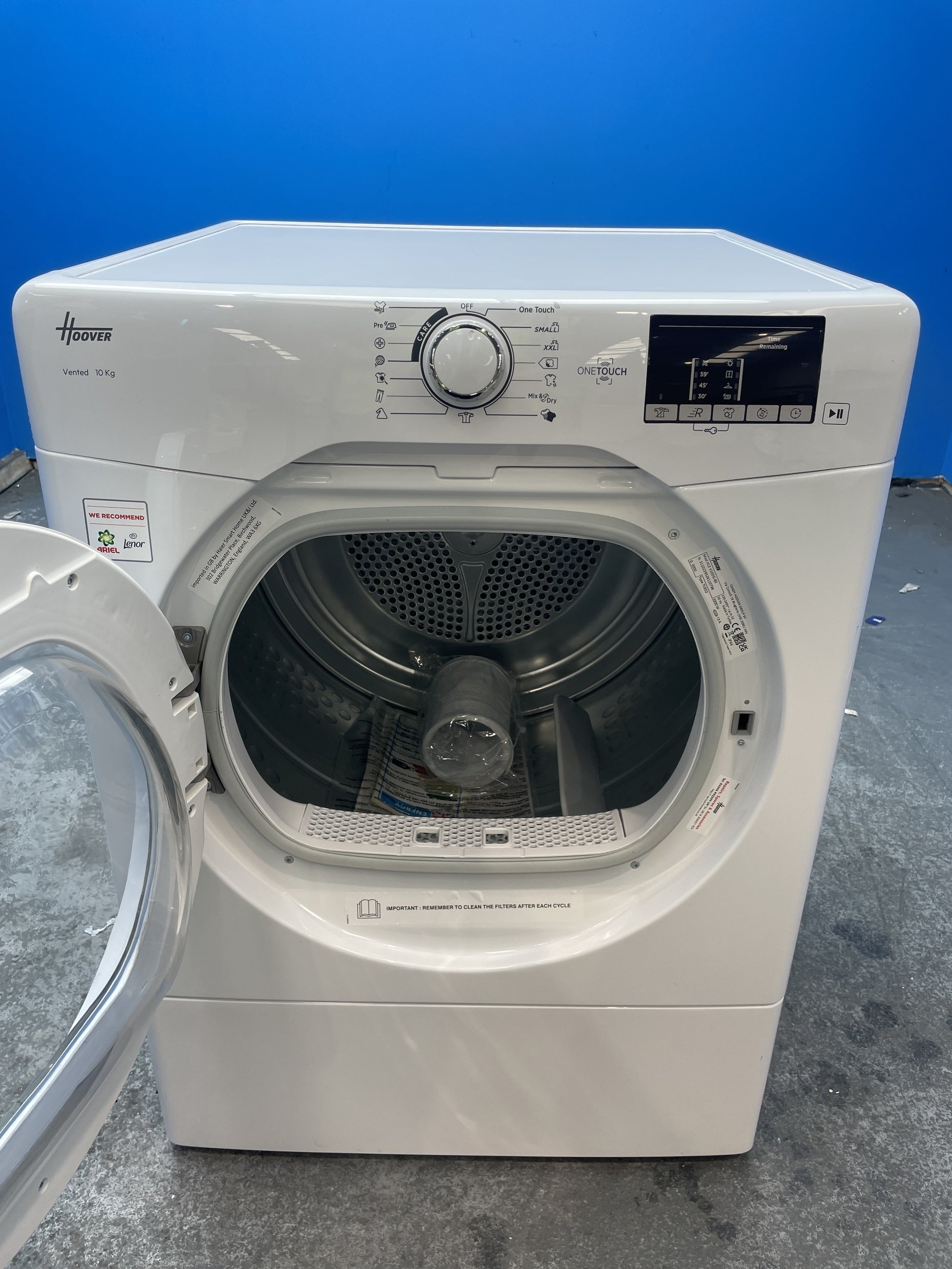 #GRC-158-989 - Hoover HLE V10DG-80 10kg Vented Tumble Dryer