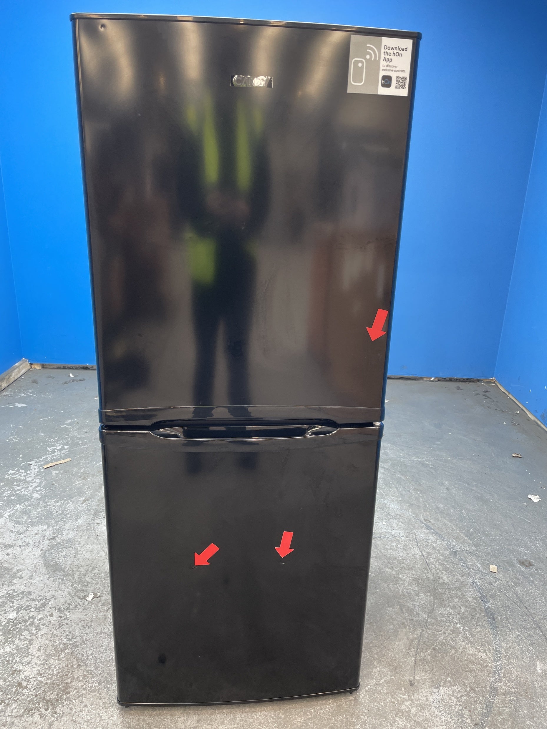 #GRC-157-383 - Candy CCH1S513EBK 185 Litre Combi Fridge Freezer
