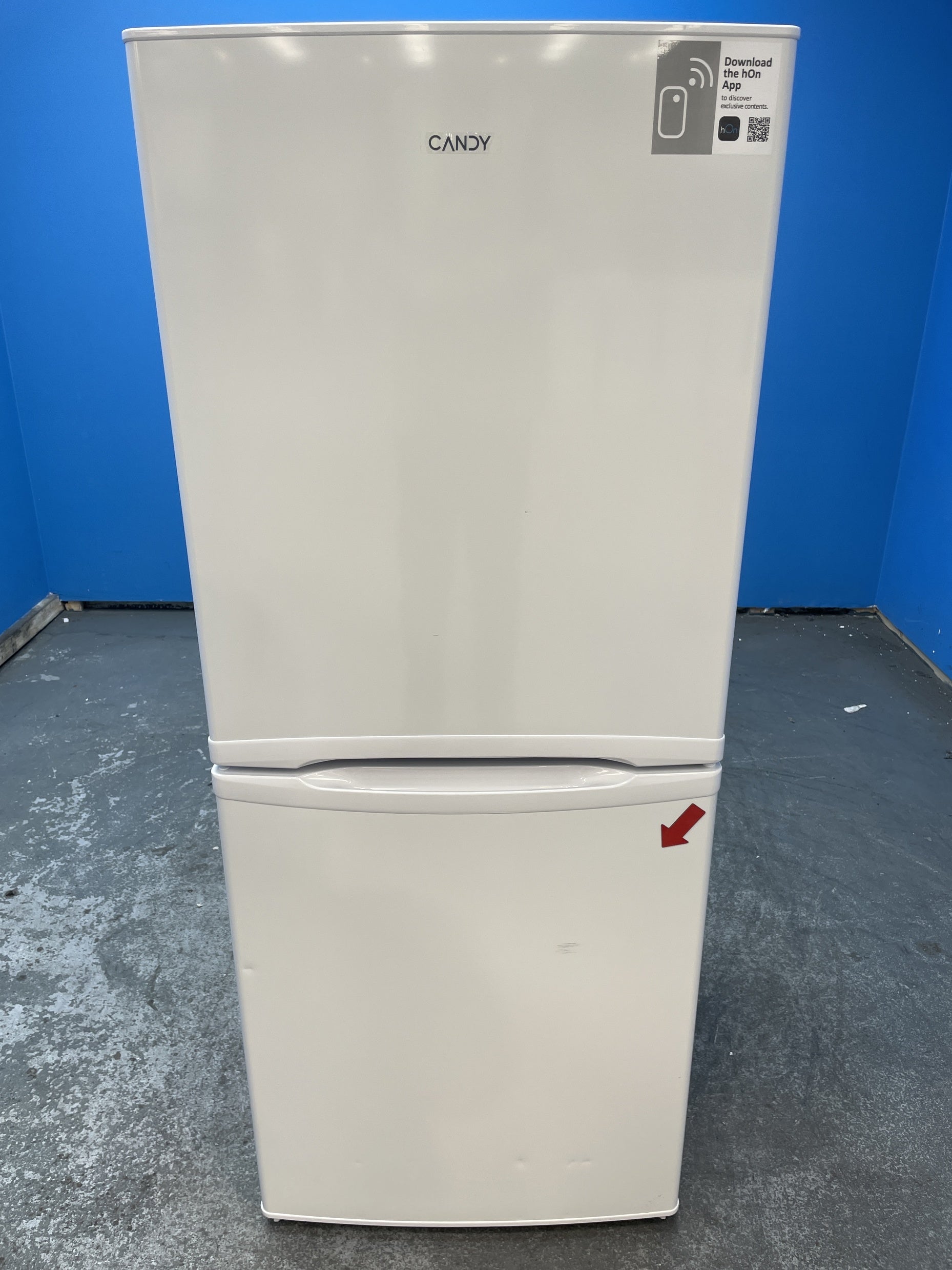 #GRC-155-584 - Candy CCH1S135EWK 55cm 185 Litre Combi Fridge Freezer