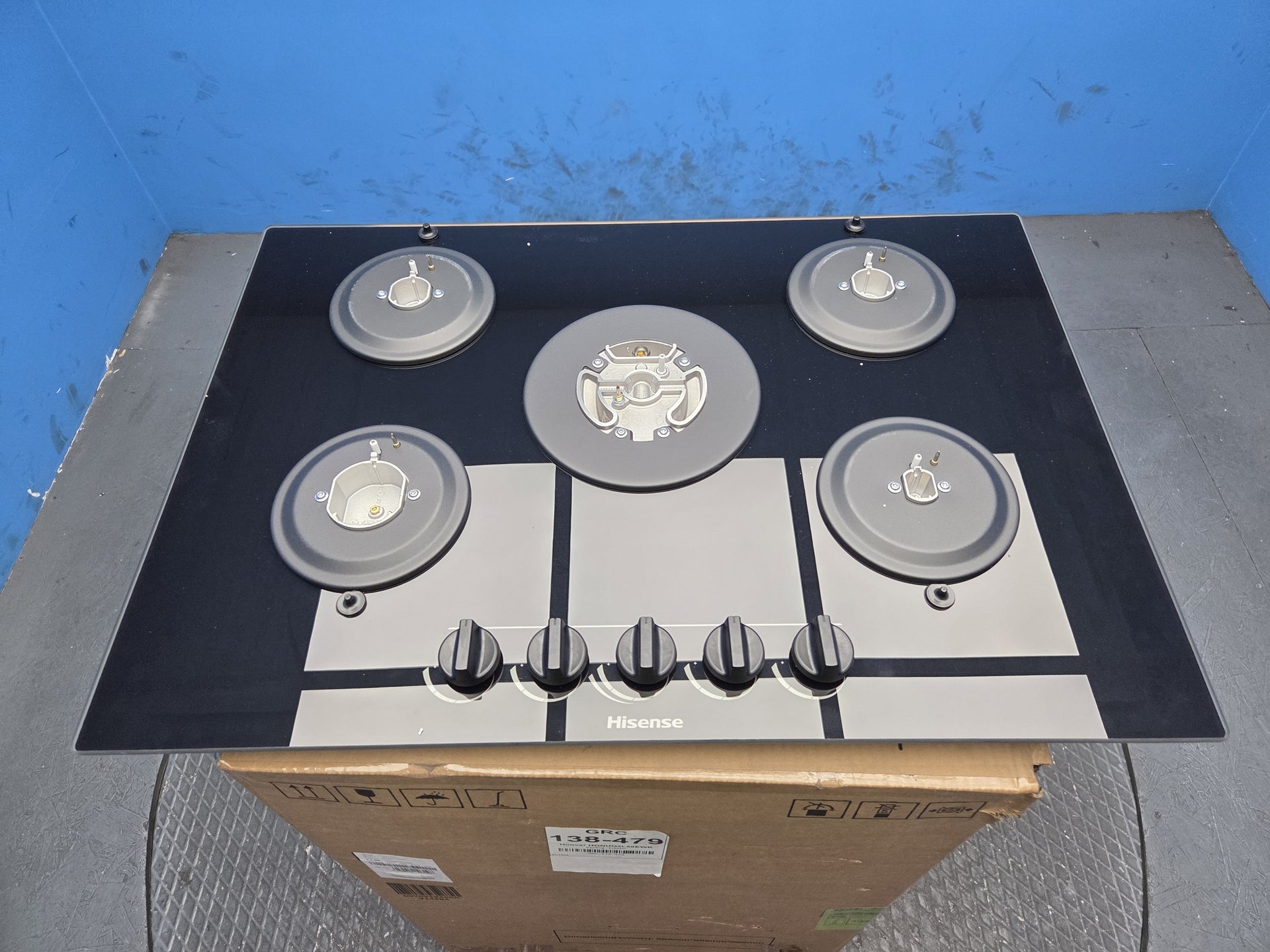 Hisense GG773B 75cm 5 Burner Gas Hob