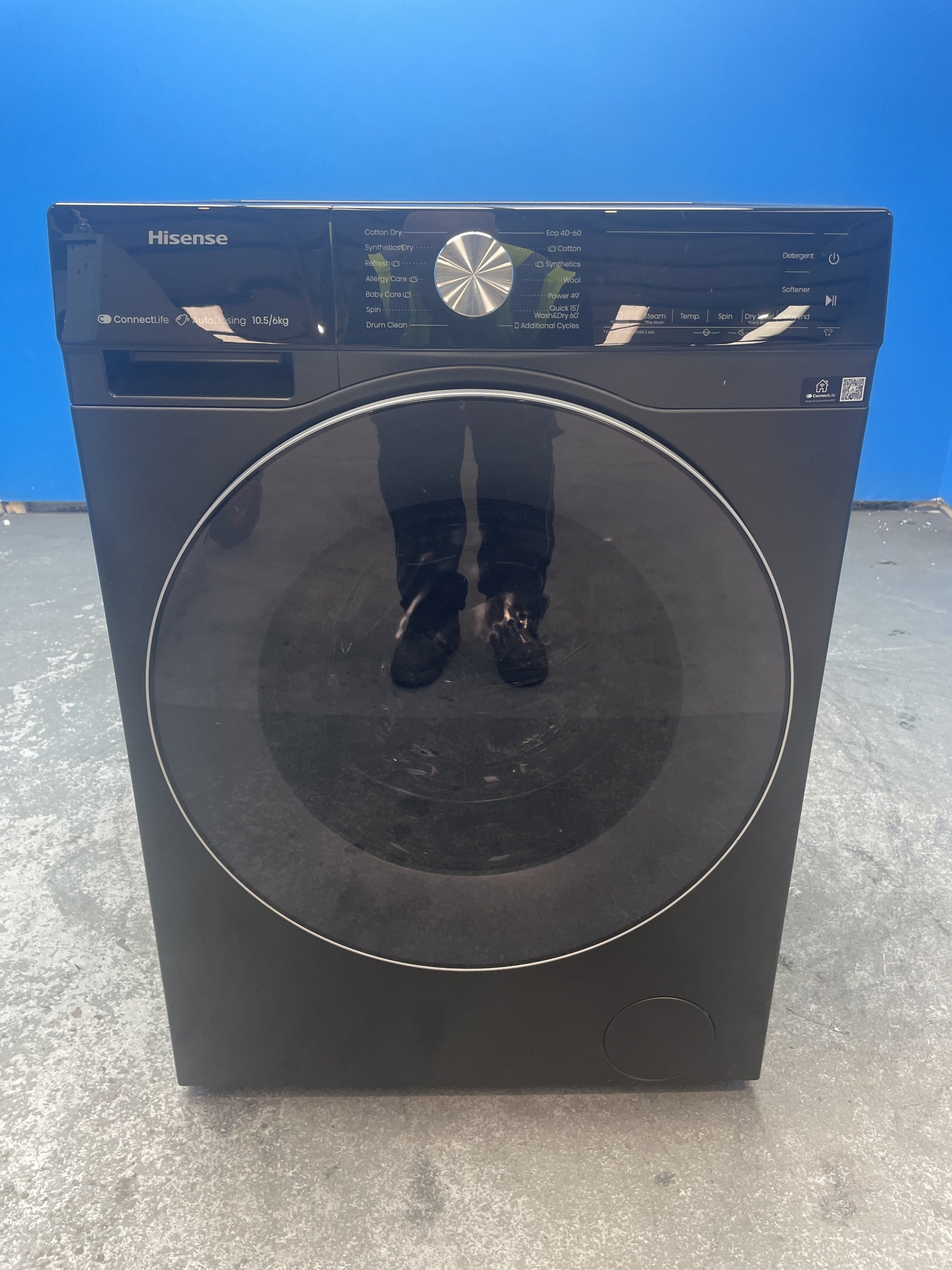 #GRC-145-198 - Hisense WD5S1045BB 10.5/6kg 1400rpm Auto Dosing Washer Dryer