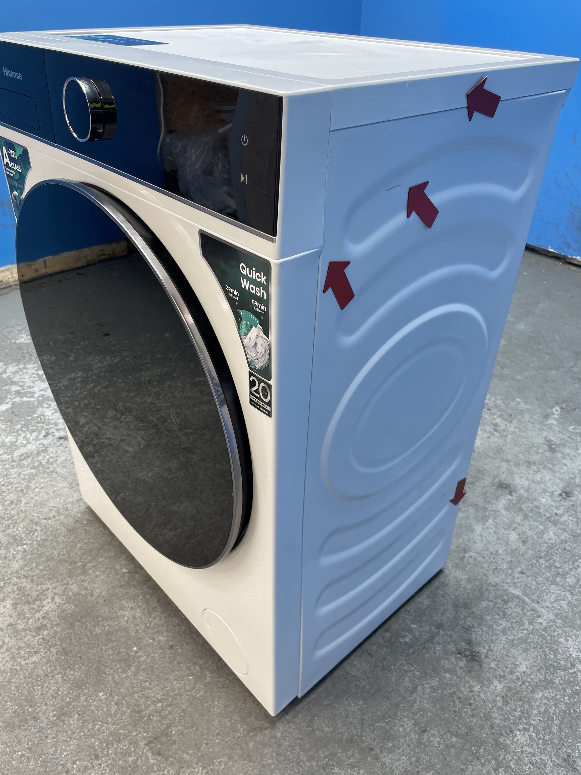 #GRC-157-809 - Hisense WF5I9043BWFS 9kg 140rpm KitchenFit Washing Machine