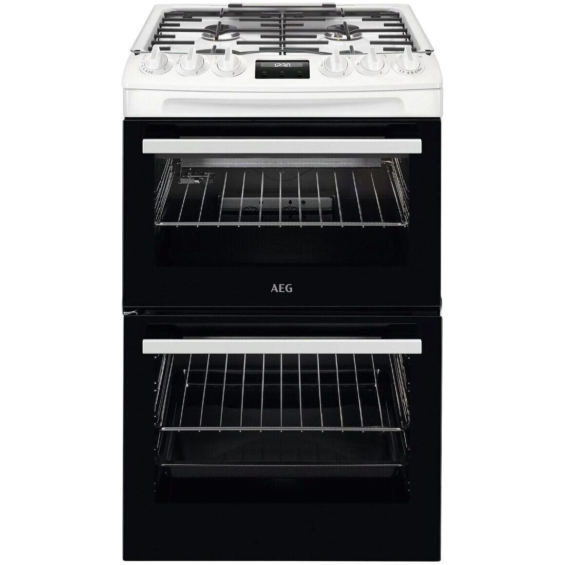 AEG CGX1130ACW 55cm Double Oven Gas Cooker with 4-Burner Hob – Renew 2 U