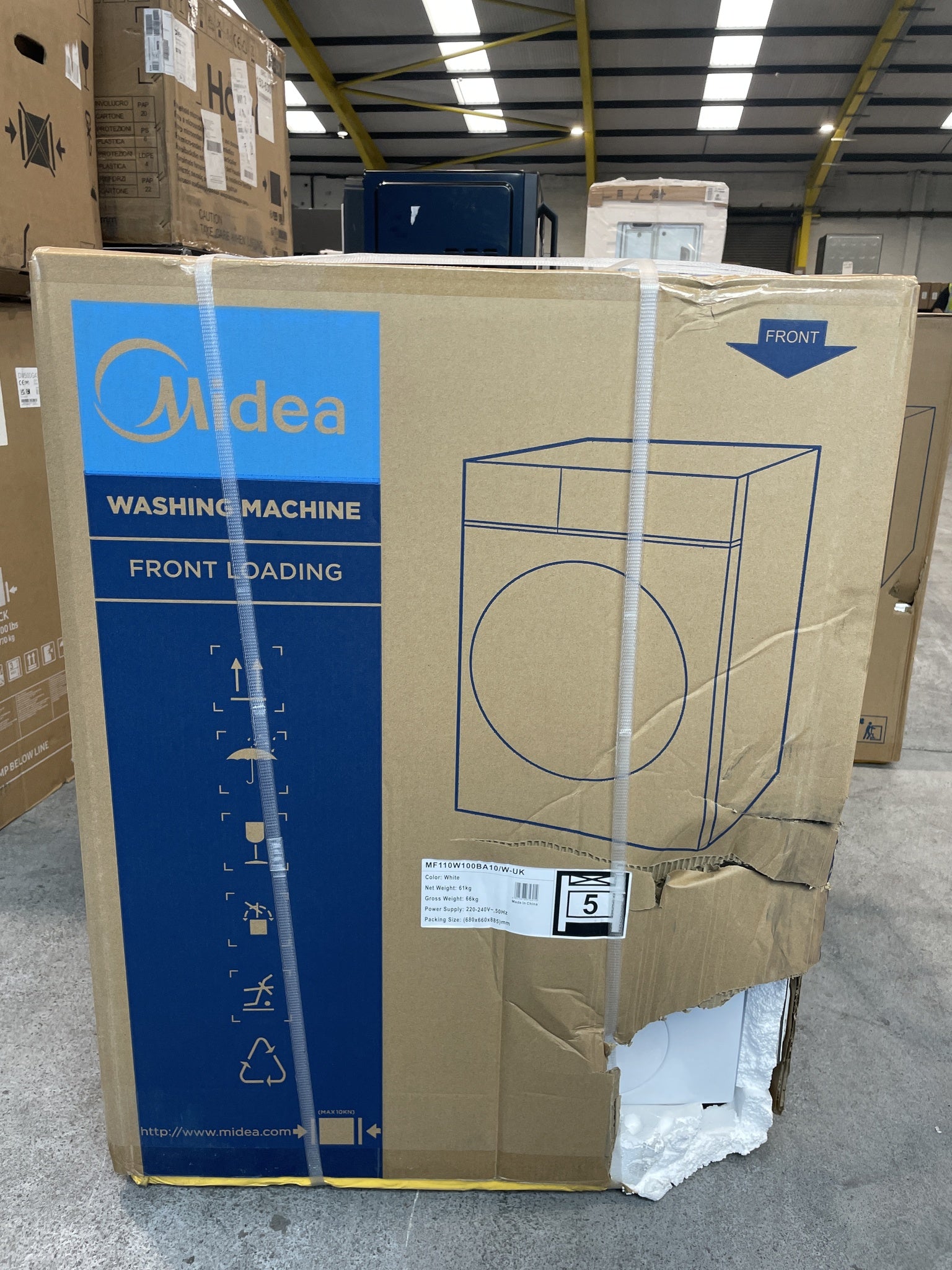 #GRC-158-754 - Midea MF110W100BA10/W 10kg 1400rpm Washing Machine