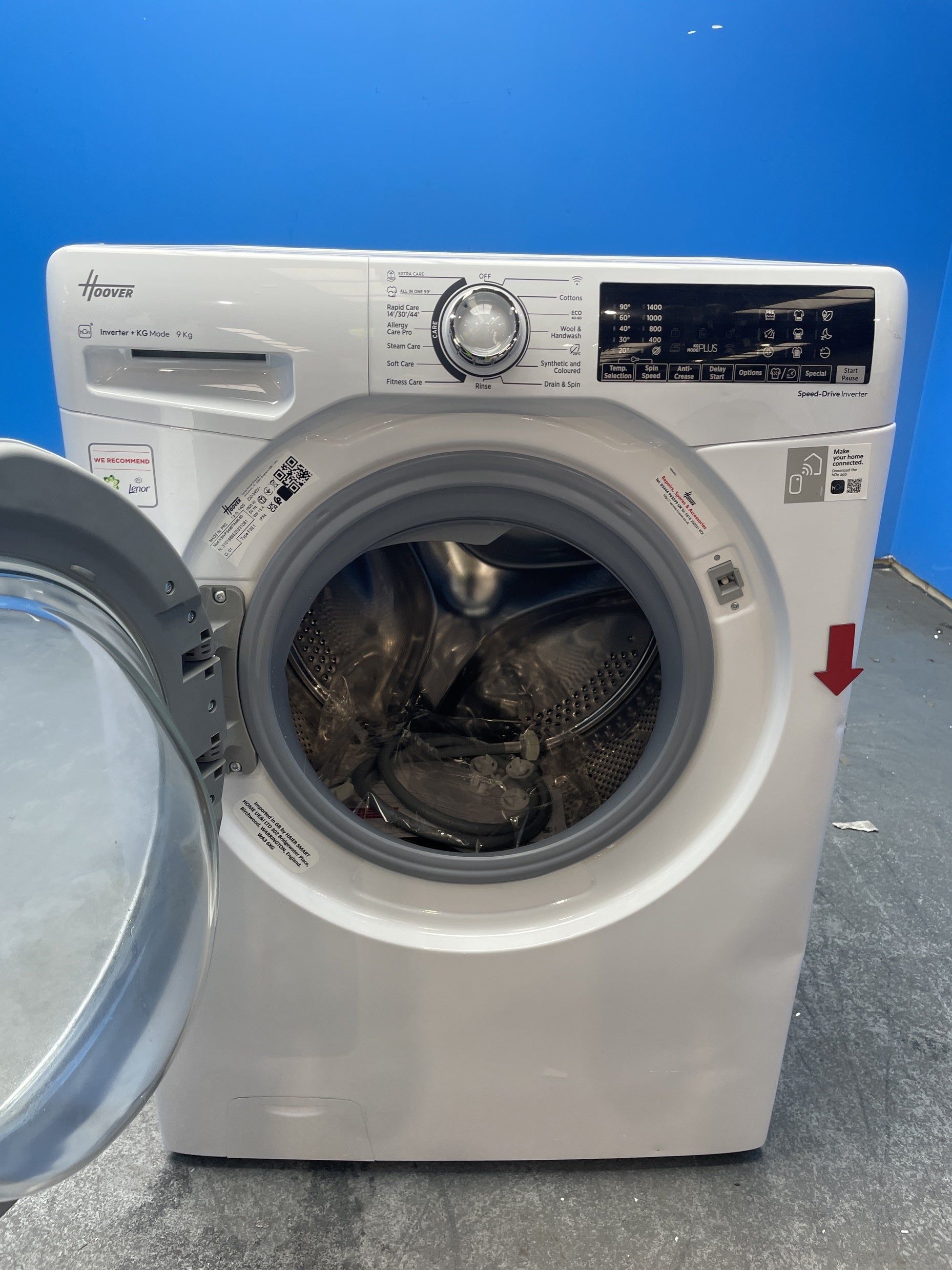 #GRC-159-024 - Hoover H3WPS496TAM6 9kg 1400 Spin Washing Machine